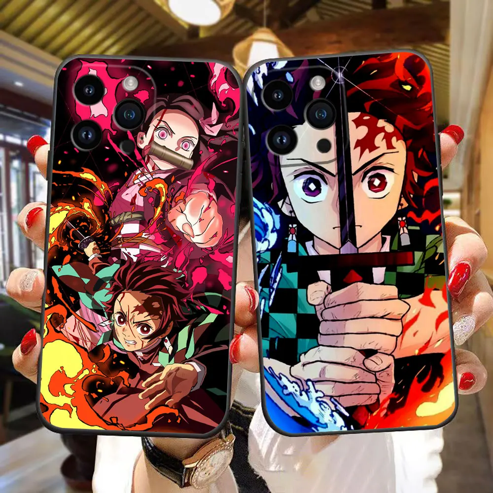 

Kimetsu No Yaiba Demon Slayer Cover Phone Case For iphone Apple 16E 16 15 14 13 12 MINI 11 Pro XS Max X SE 8 7 Plus Case Shell
