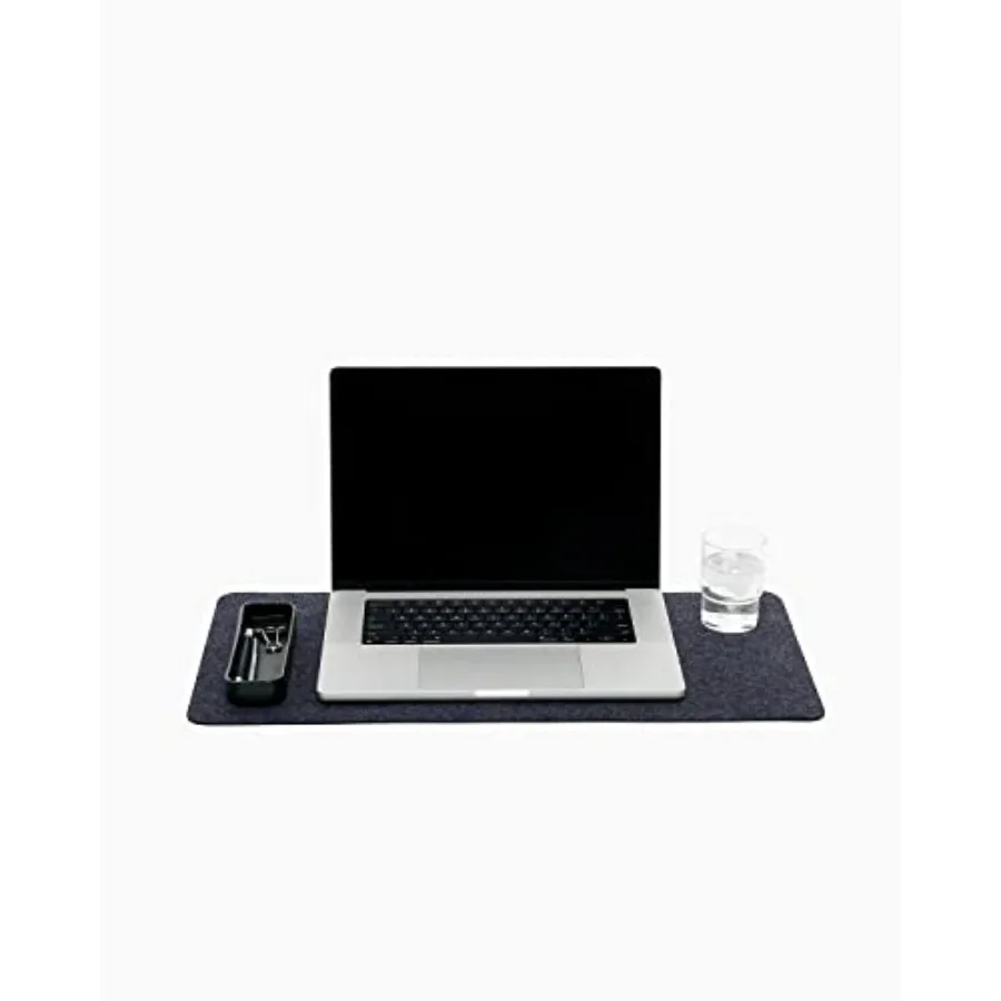 

Medium Merino Wool Felt Desk Pad Luxury Non-Slip Blotter for Office and Home 24W x 12H Charcoal