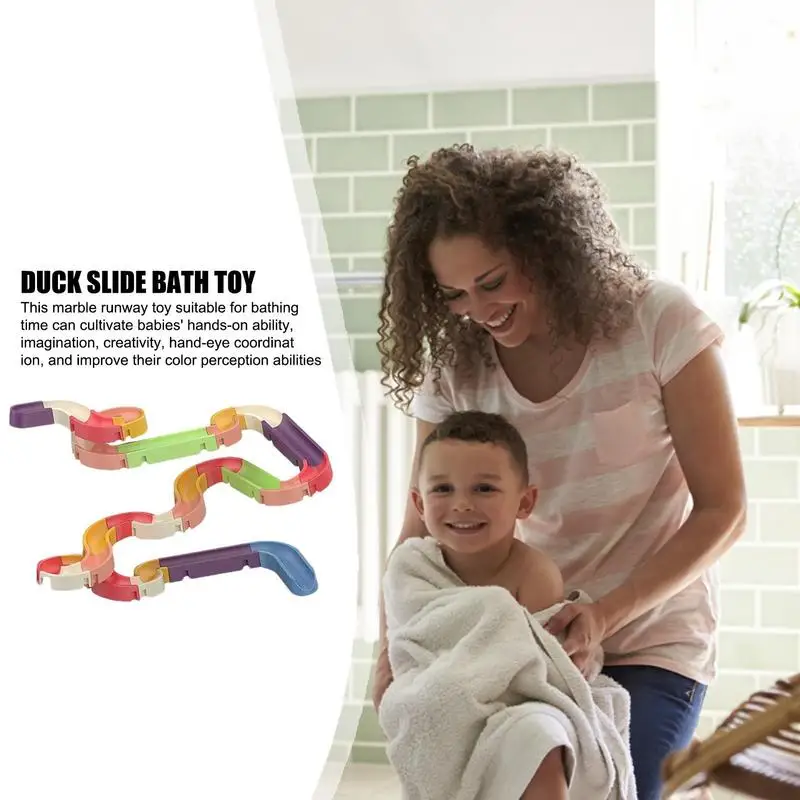 DIY Assembling Track Baby Bath Toys Bathroom Bathtub Kids Play Water Toy Set Running Ball Slide Toy For Children Toddler