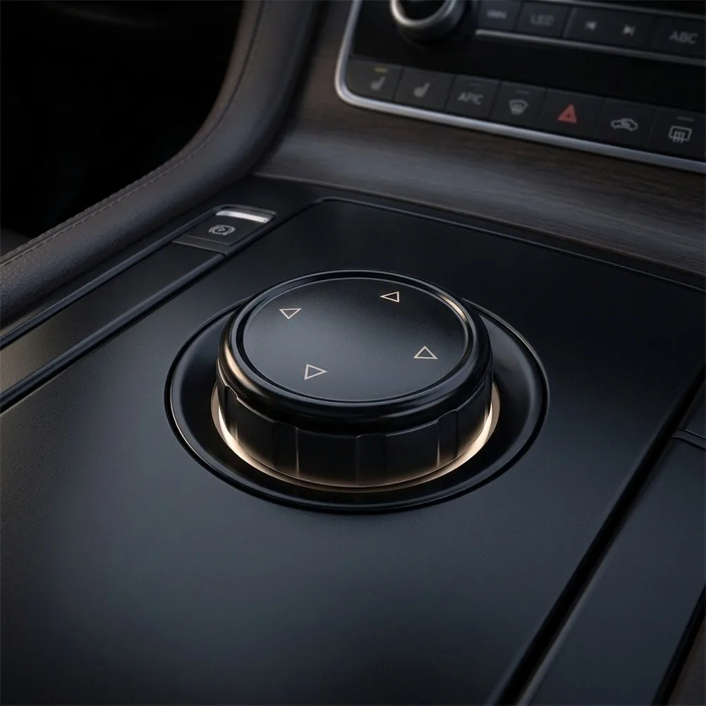 For Interior Enhancement Car Multimedia Knob Cover Secure Fit Knob Cover For BMW ABS Texture Cover Higher Knob Position