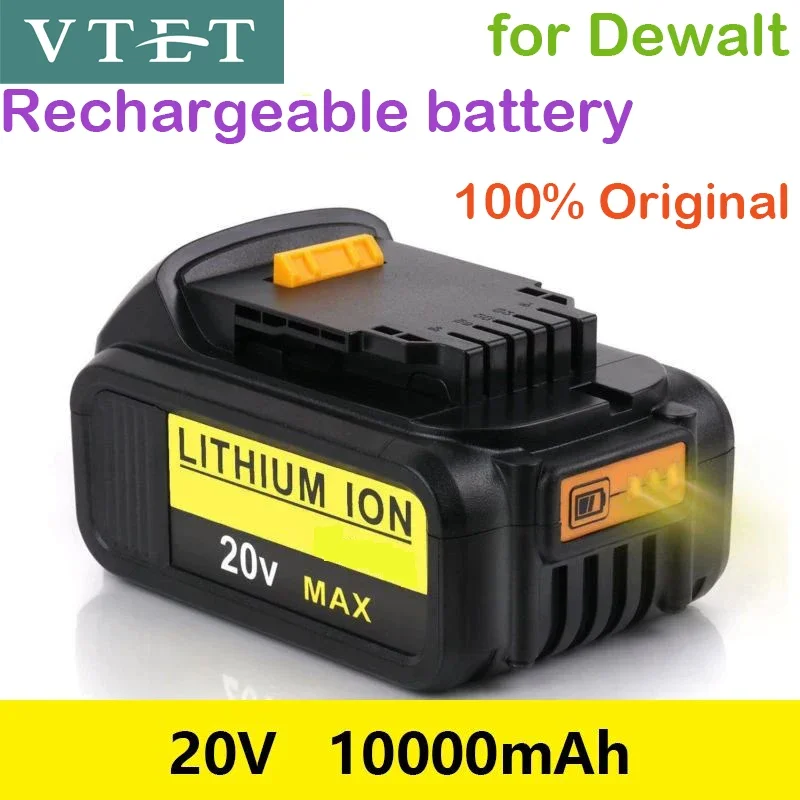 

2024 New 100% Original 10000mAh 20V for Dewalt Power Tool Battery DCB206 20V 10.0Ah Battery DCB206 20V Battery DCB205 DCB204-2