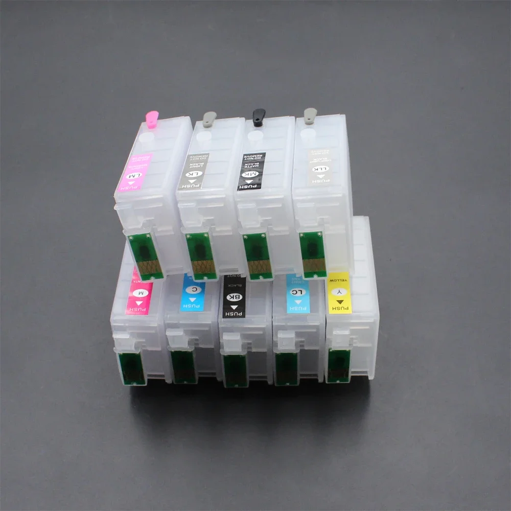 9 Colors T1571-T1579 T157 Refillable Ink cartridges For Epson Stylus Photo R3000 printer with Auto Reset Chips