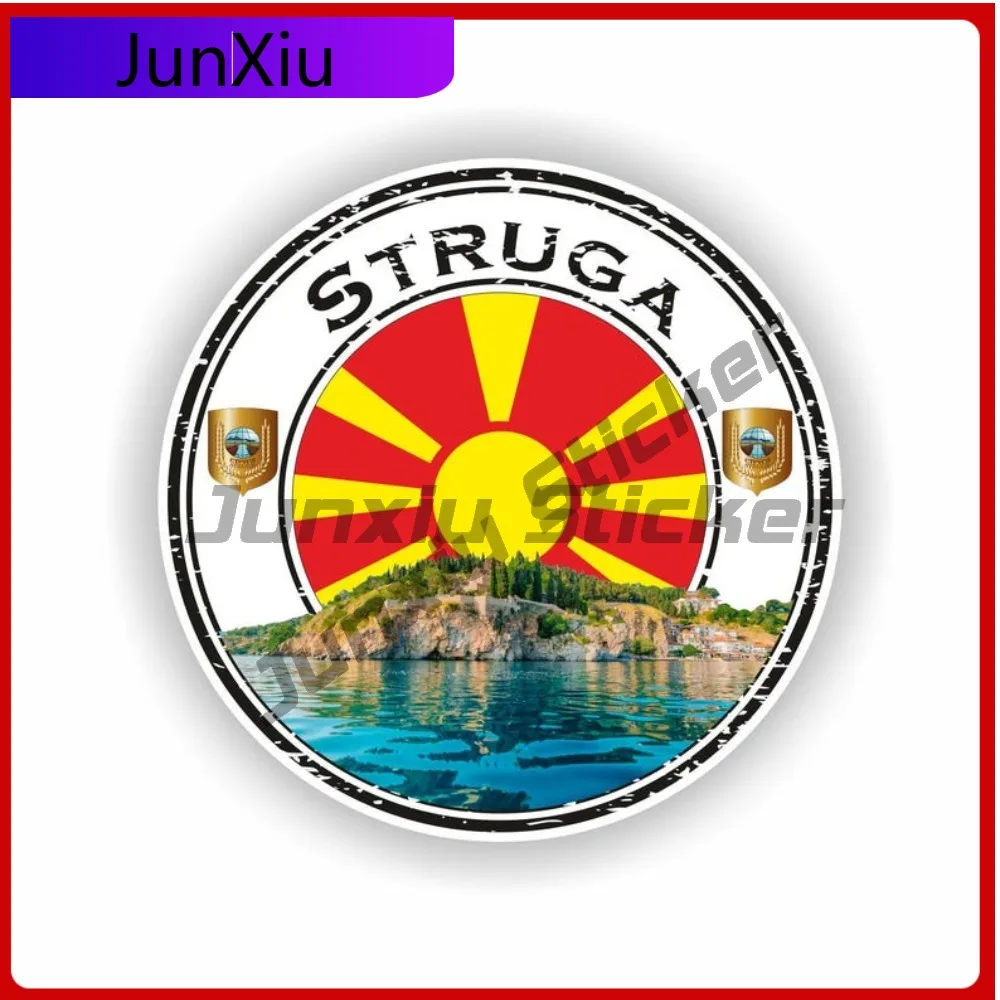 

Struga North Macedonia Seal Sticker Cute Helmet Boat Durable Vinyl Vehicle Decor Vinyl Decal For Car Truck SUV Window Bumper