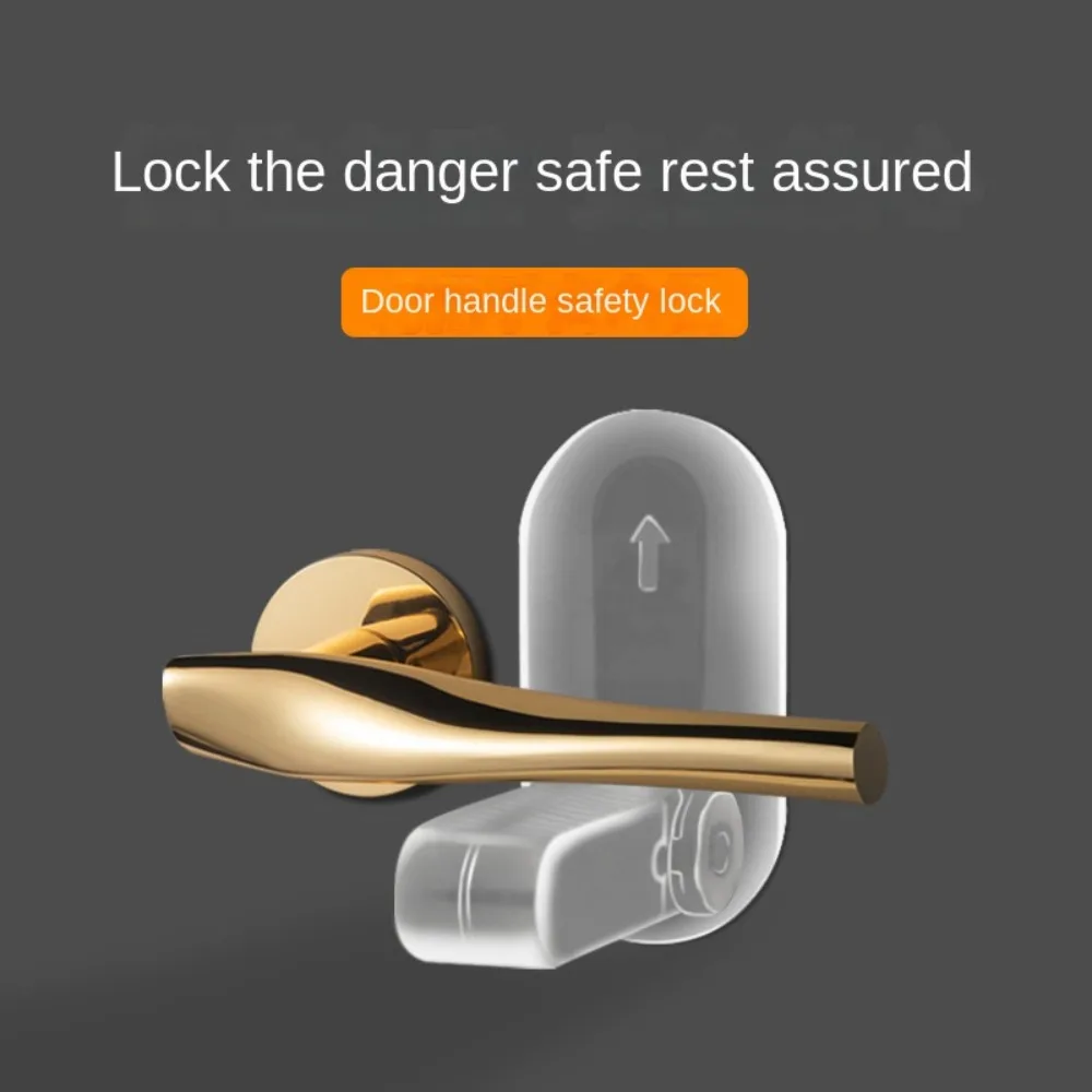 Protection Equipment Baby Safety Locks Self Adhesive Plastic Door Handle Locks Multipurpose No Hole Children Security Protector