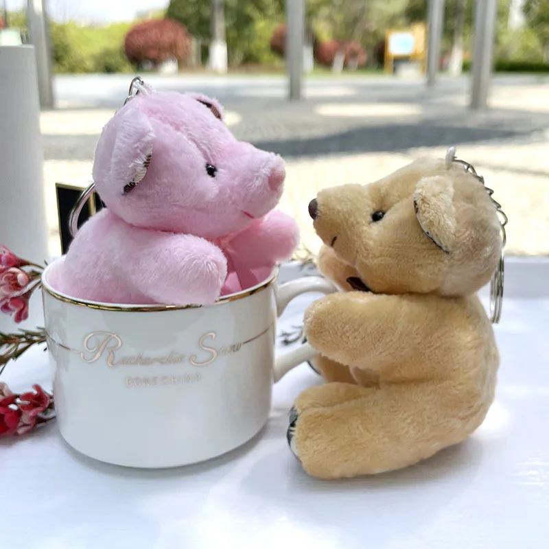 Porte-clés ours en peluche mignon, pendentif jouet en peluche, cadeau d'anniversaire pour enfants, porte-clés pour sac