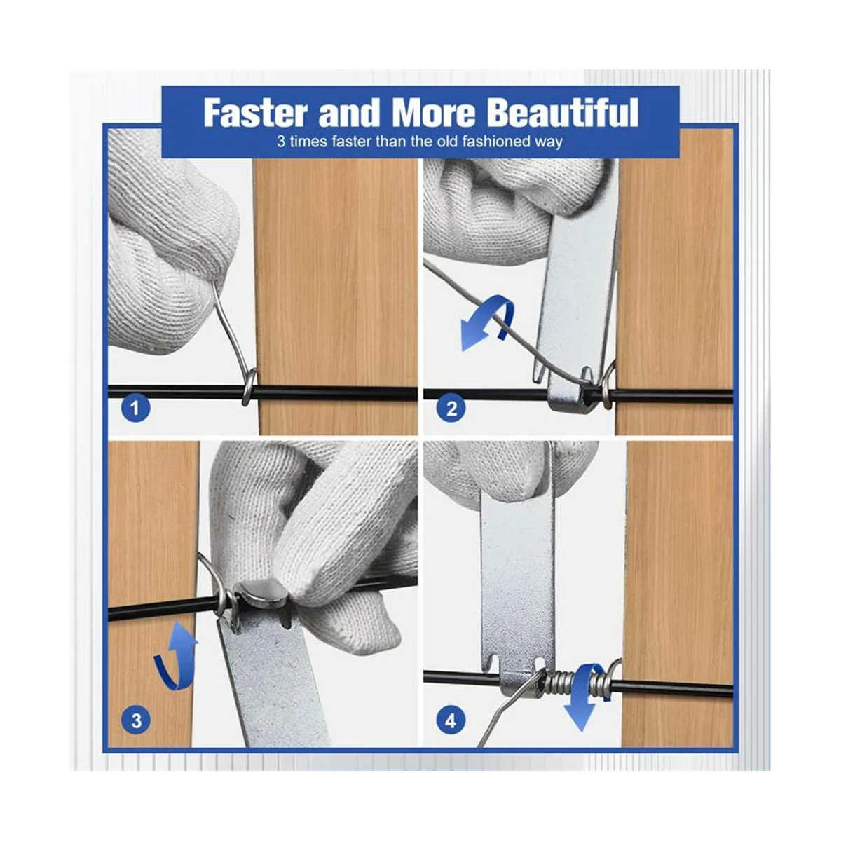 Fence Wire Twist Fence Wire Twister (2PK) Fence Wire Tensioning Tool Twister Time Saver Barb Wire Fence Toolser