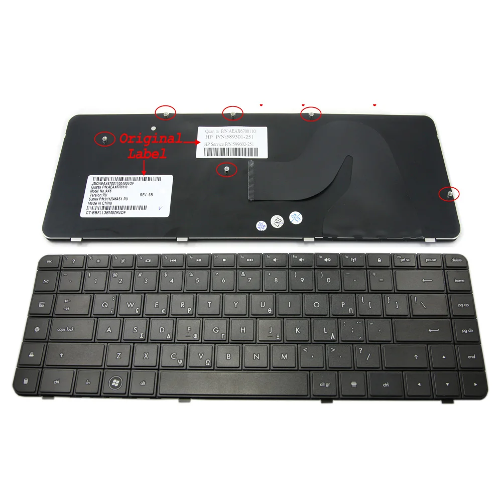 

Новая оригинальная клавиатура для ноутбука HP Compaq Presario CQ62 G62 CQ56 G56 Black Greek GK V112346AS1 605922-DJ1 589301-DJ1 599601-DJ1