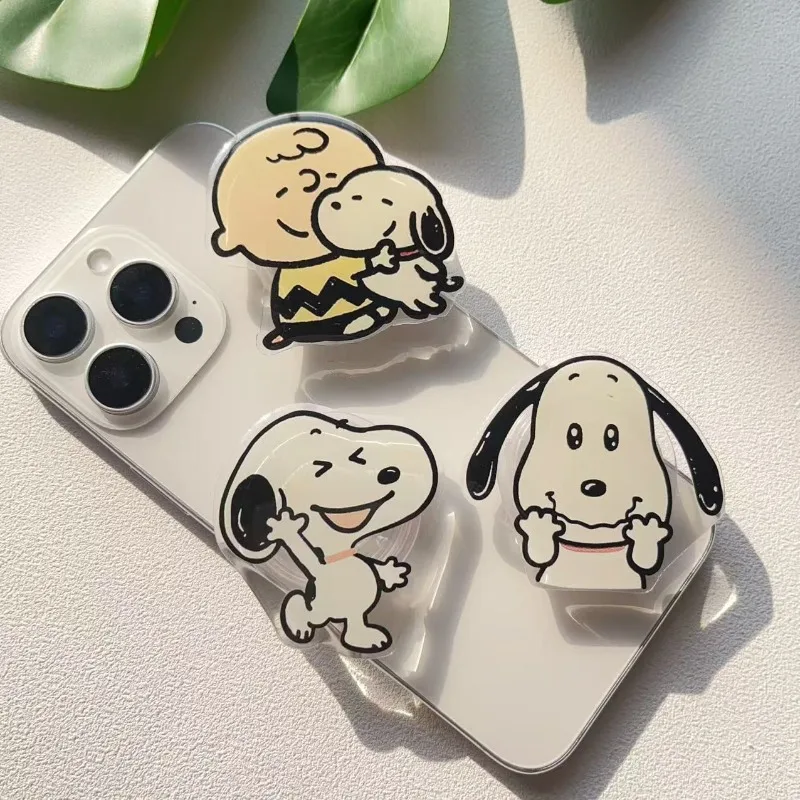 

Мультяшная настольная подставка Снупи: универсальная, забавная, складная, телескопическая, акриловая, милая, декоративная подставка для телефона