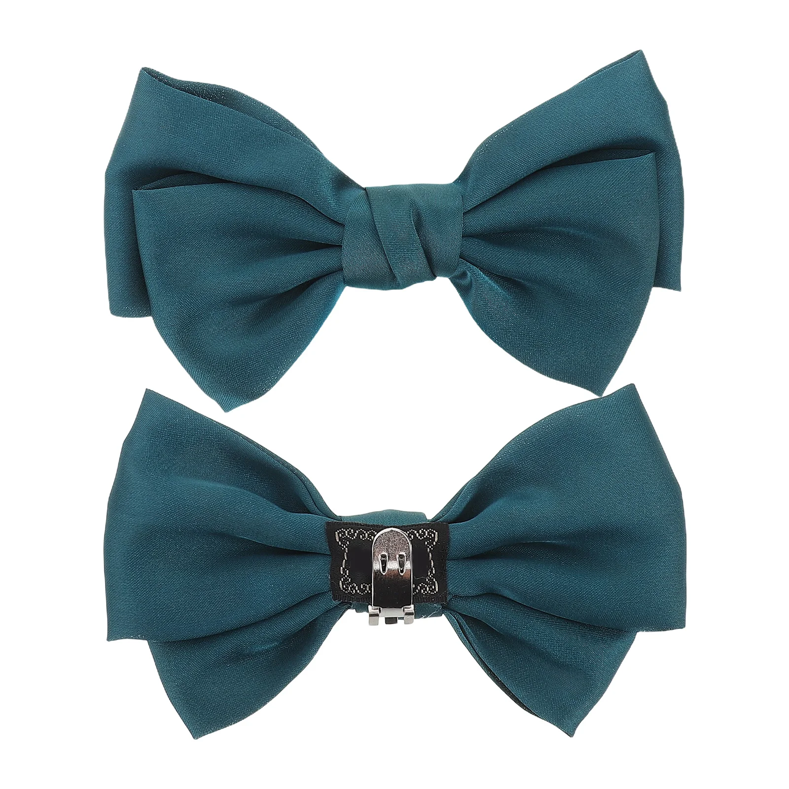 

1 Pair Detachable Bow Shoe Clips Vintage Elegant Decoration Wedding Bridal Party Accessories Dark Green High Heel Pumps Flats