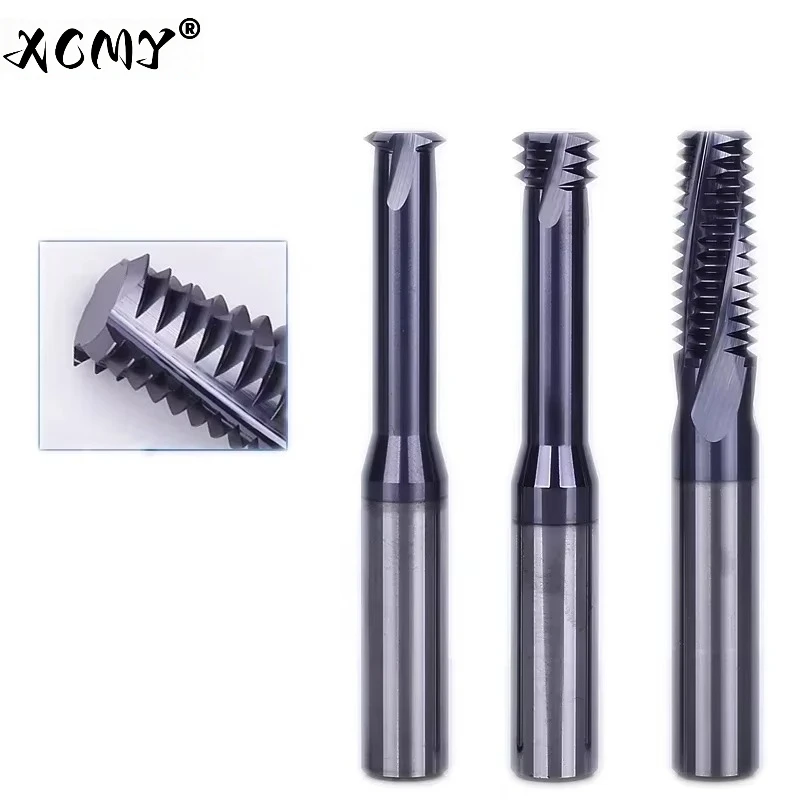 1pcs CNC HRC 60 Degree Carbide Single Tooth Thread Milling M1 M1.2 M1.4 M1.6 M2 M2.5 M3-M24 Solid Carbide Thread Milling Cutter