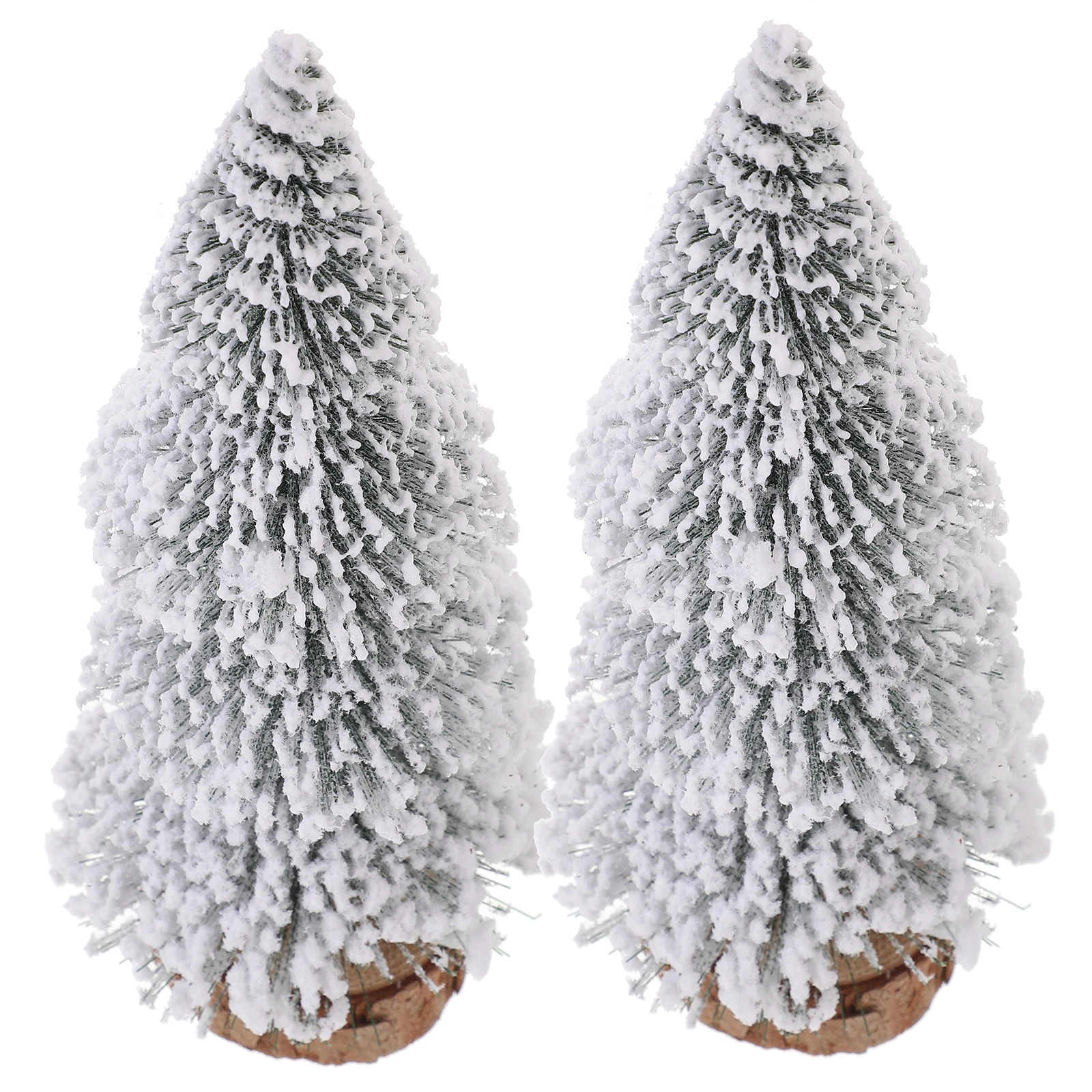 

2pcs Mini Christmas Trees 15cm PET Flocking Material Tabletop Holiday Decor Gifts Home Party Photo Props Christmas ornaments