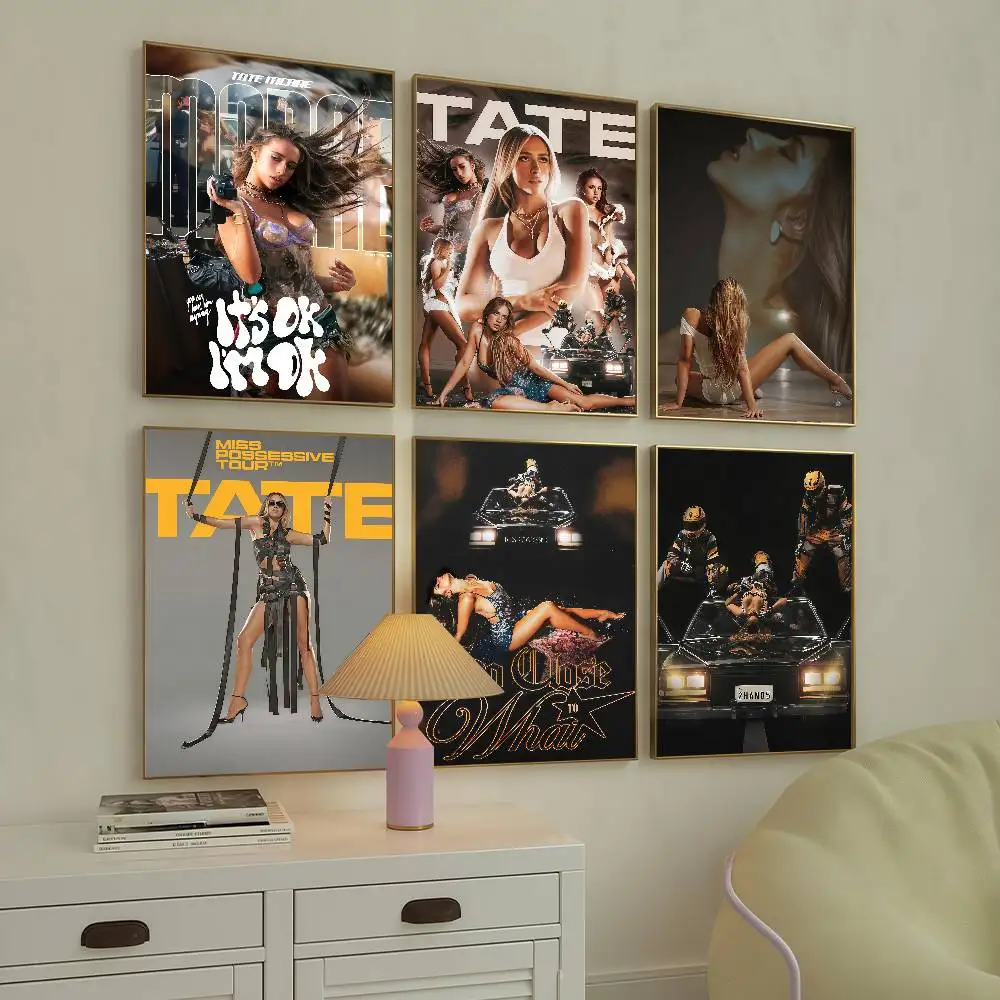 Hot Singer T-Tate McRae Poster Suitable For Home Living Room Bedroom Office Bar Wall Decoration Sticker