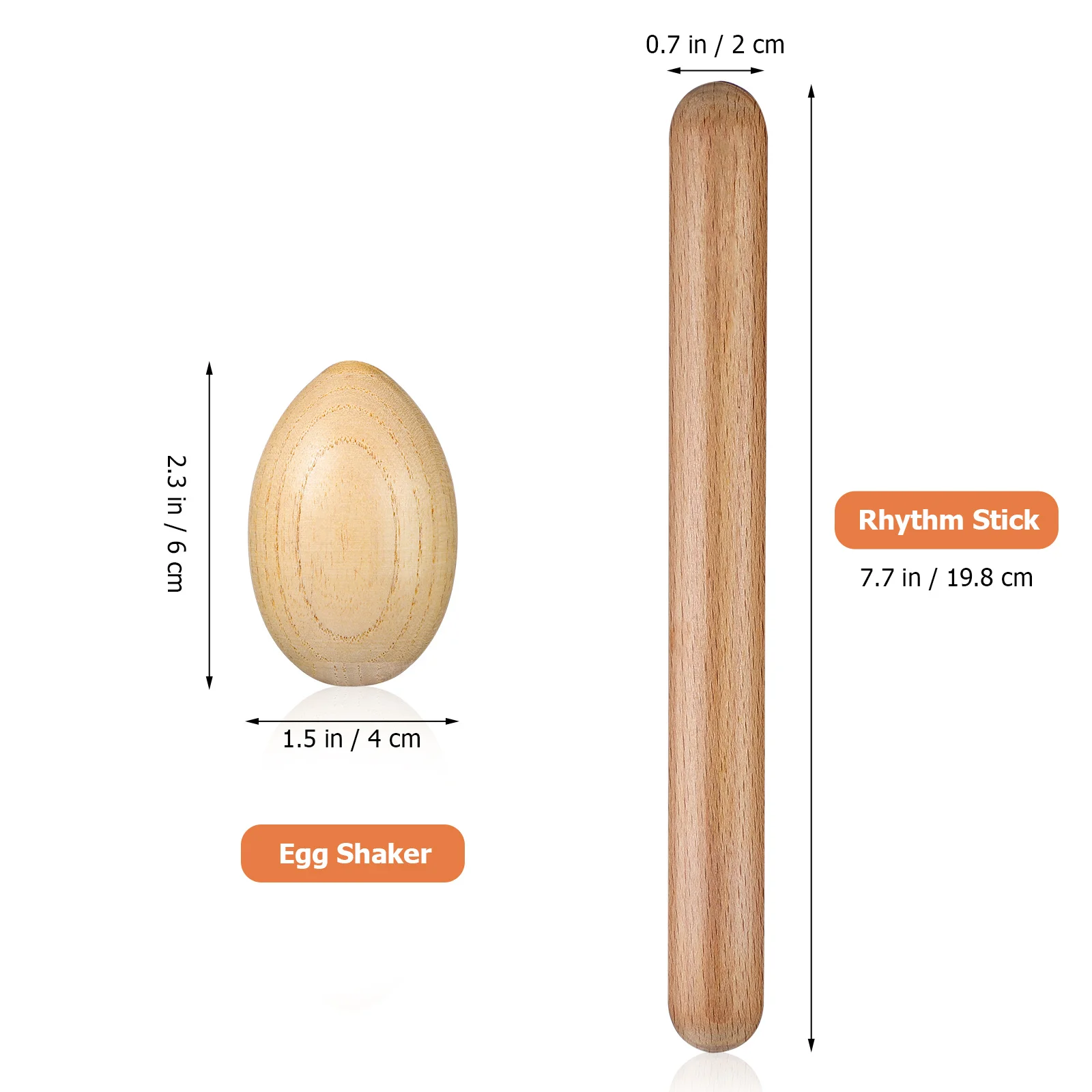 

1Set Kids Musical Instrument Set Wooden Egg Shaker Rhythm Stick Hardwood Bright Tone for Early Music Education Preschool