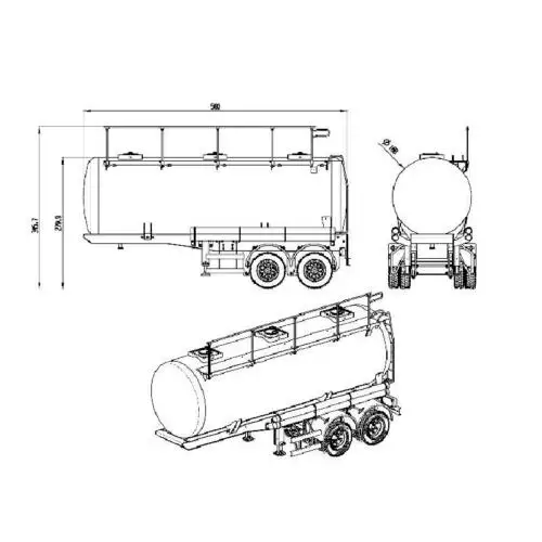 1/14  LESU 20Foot Semi Trailer RC Tractor Truck Metal Oil Tank Truck Gas-tanker Painted Vehilcle For DIY Engineering Car