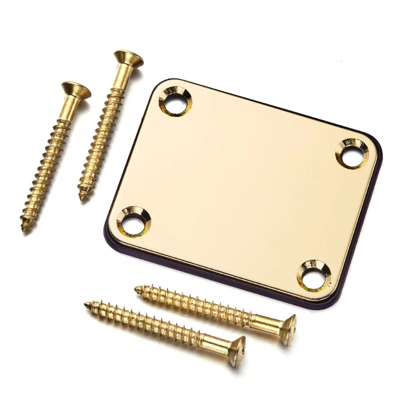 Guitar Neck Plate Set Guitar String Tree Retainer With Mounting Screws Perfect Replacement For Broken Or Old Neck Plates