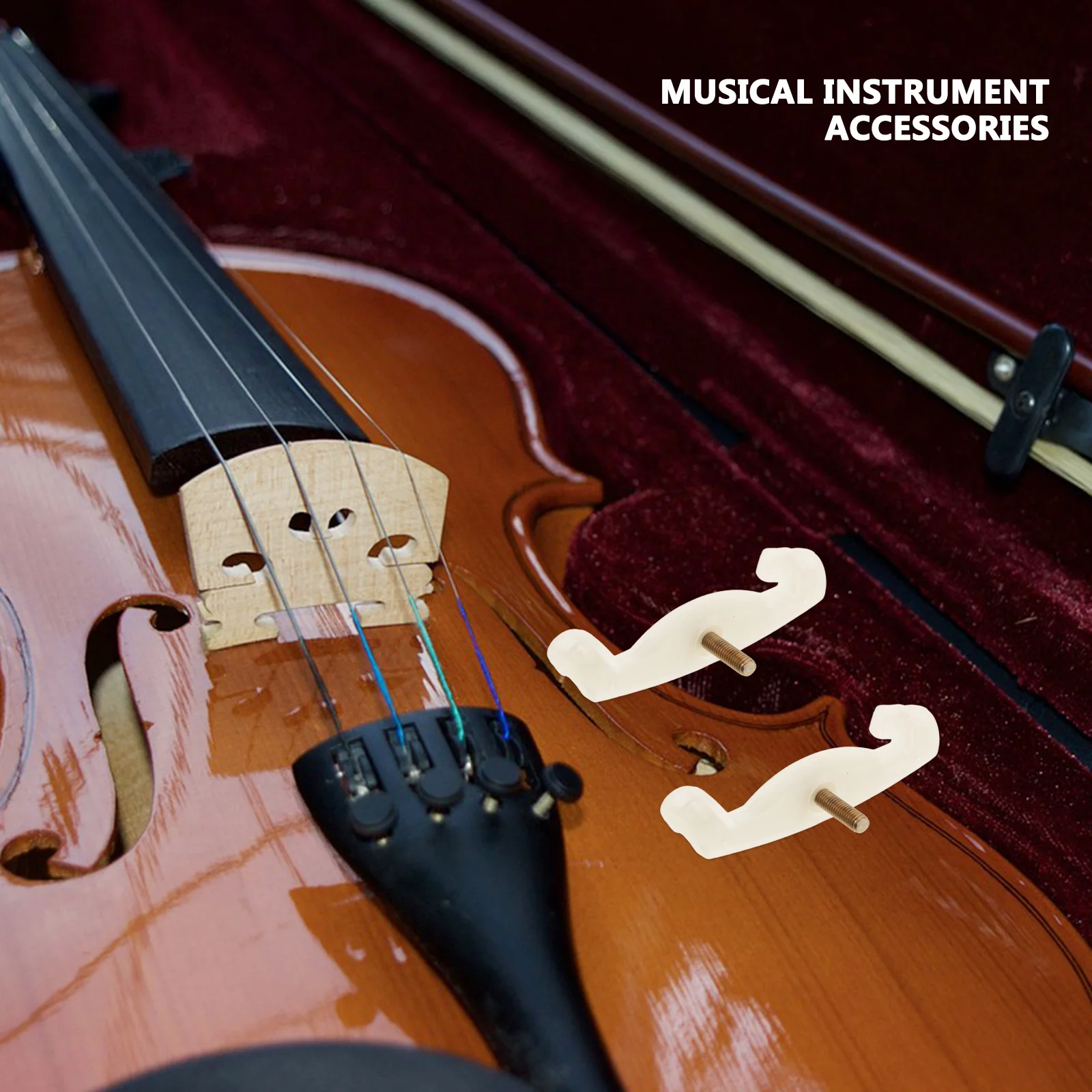 

2Pcs Violin Shoulder Support Leg Easy Use Rubber Durable Non-Deform Violin Bracket Comfortable Shoulder Rest Replacement Part