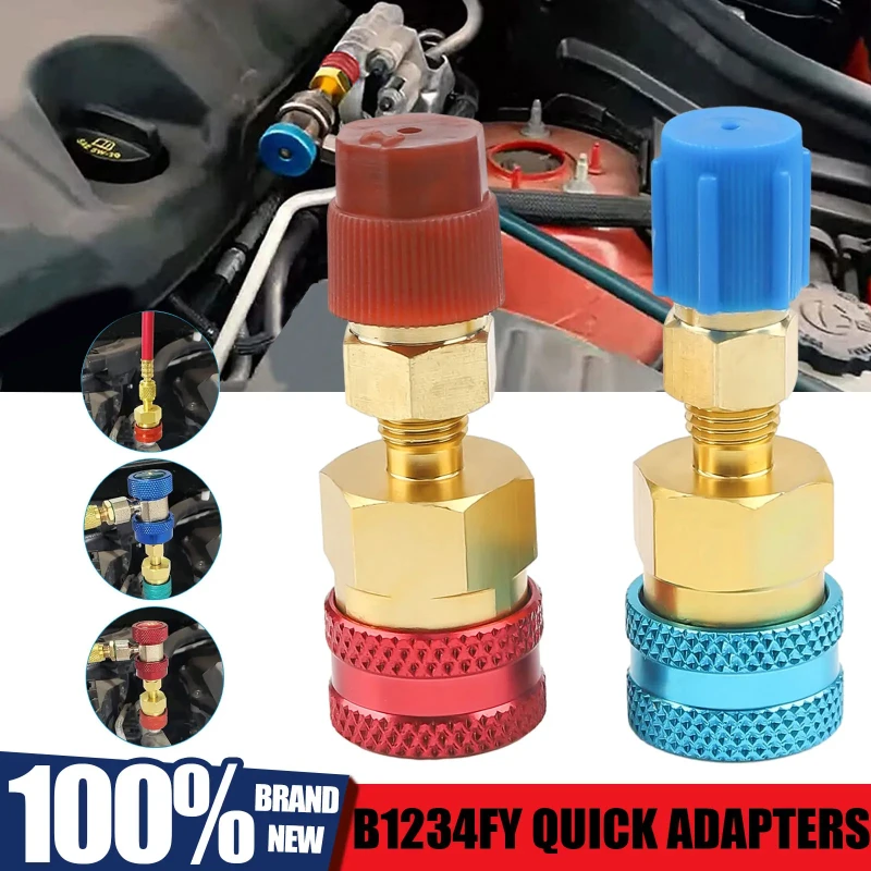 R1234YF to R134A Adapter kit For Car A/C High Low Side Conversion Car Air Conditioning Refrigerant Adjustable AC Manifold Gauge