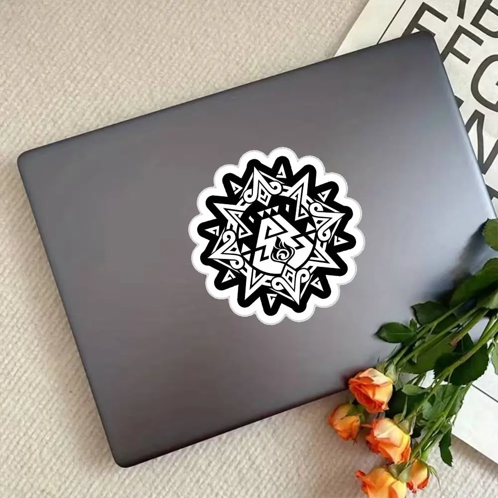 Genshin Impact Natlan Emblem White Version Waterproof Stickers For Decorating Car Windows Motorcycles And Computers.