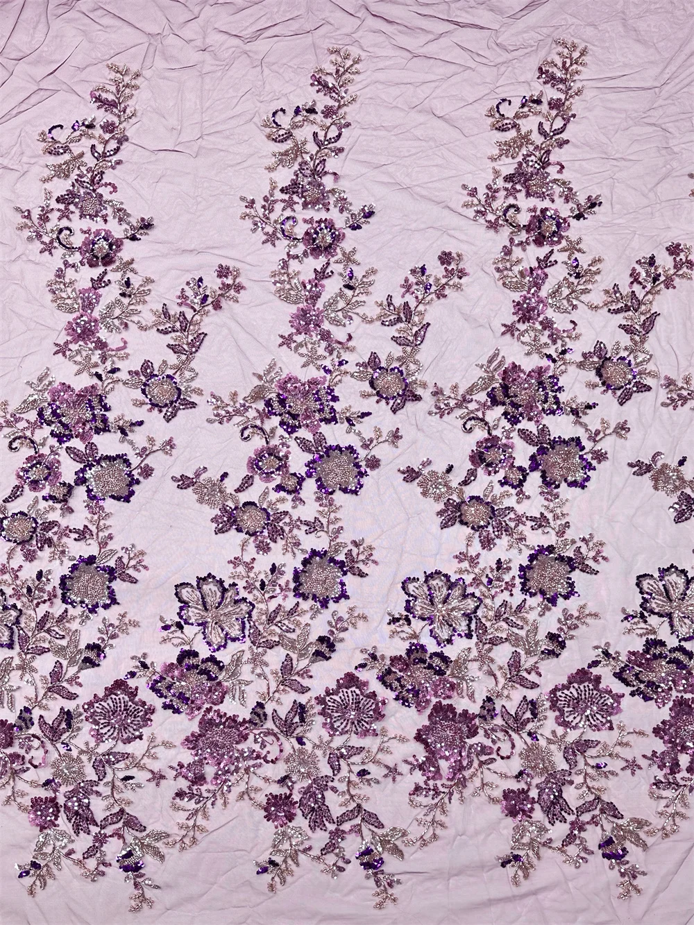 Tessuto di pizzo con perline a rete francese africana 2025 Tessuto di pizzo con paillettes in tulle africano Nigeria di alta qualità per abito da sera da donna