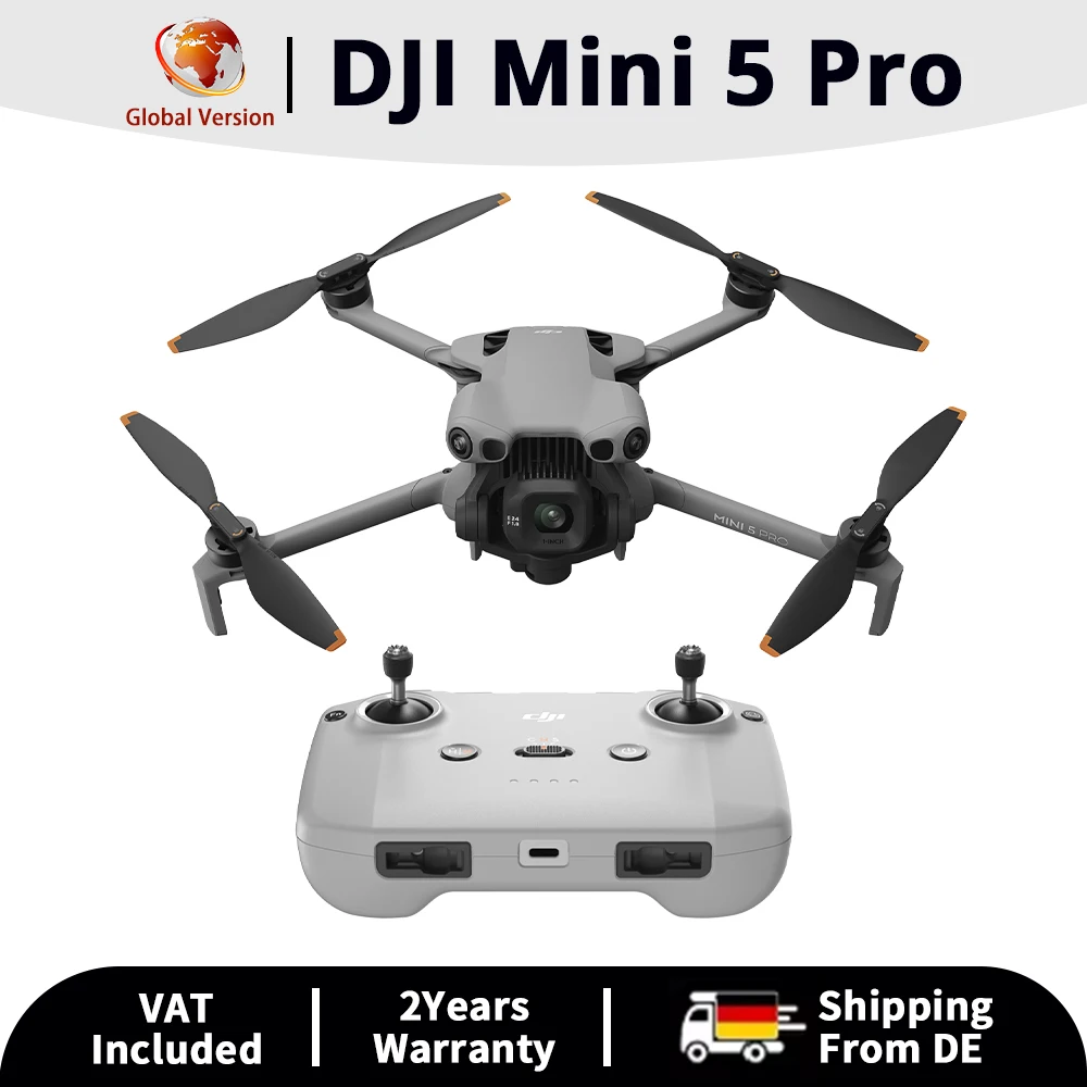 (Boîte ouverte, 99,99 % neuf) DJI Mini 5 Pro, drone ultra-léger et polyvalent, caméra vidéo 4K/60fps HDR, moins de 250 g, autonomie de la batterie prolongée