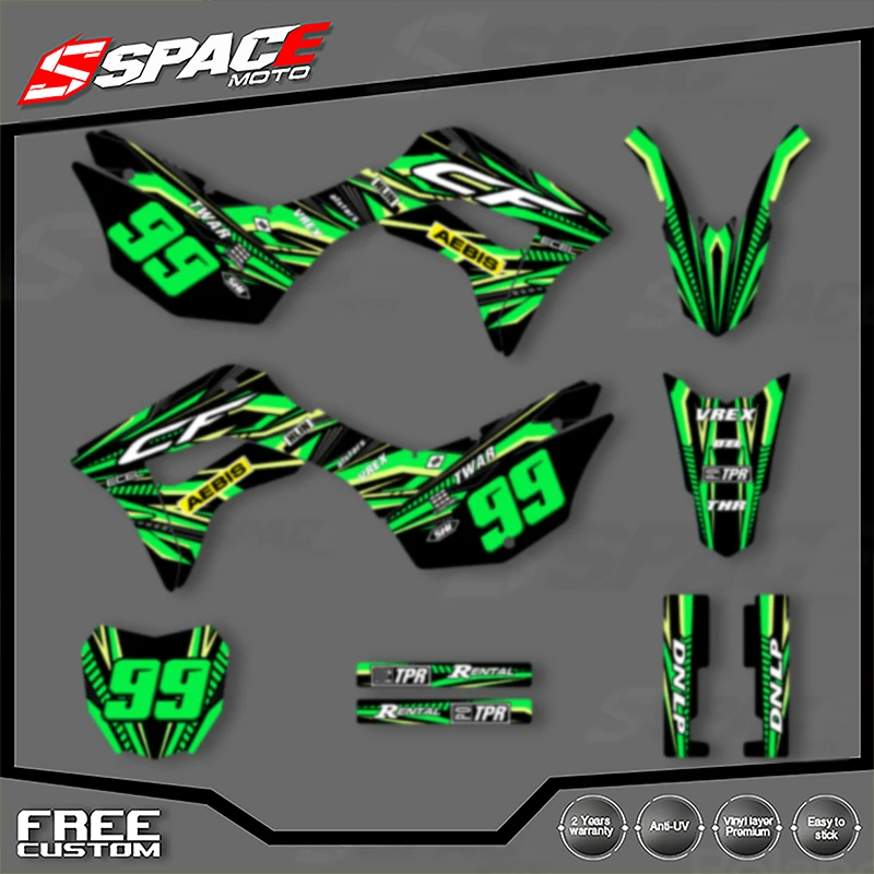 

SPACE Custom Motorcycle Graphics Background Decal for HONDA CRF CRF125 CRF125F 2019 2020 2021 CRF 19-21 CRF125F Stickers Kits 05