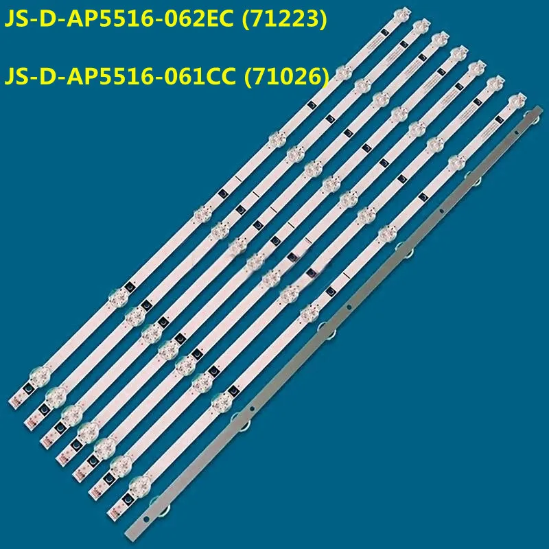 

8PCS 554mm LED Backlight strip 6 lamp for JS-D-AP5516-062EC (71223) JS-D-AP5516-061CC (71026)