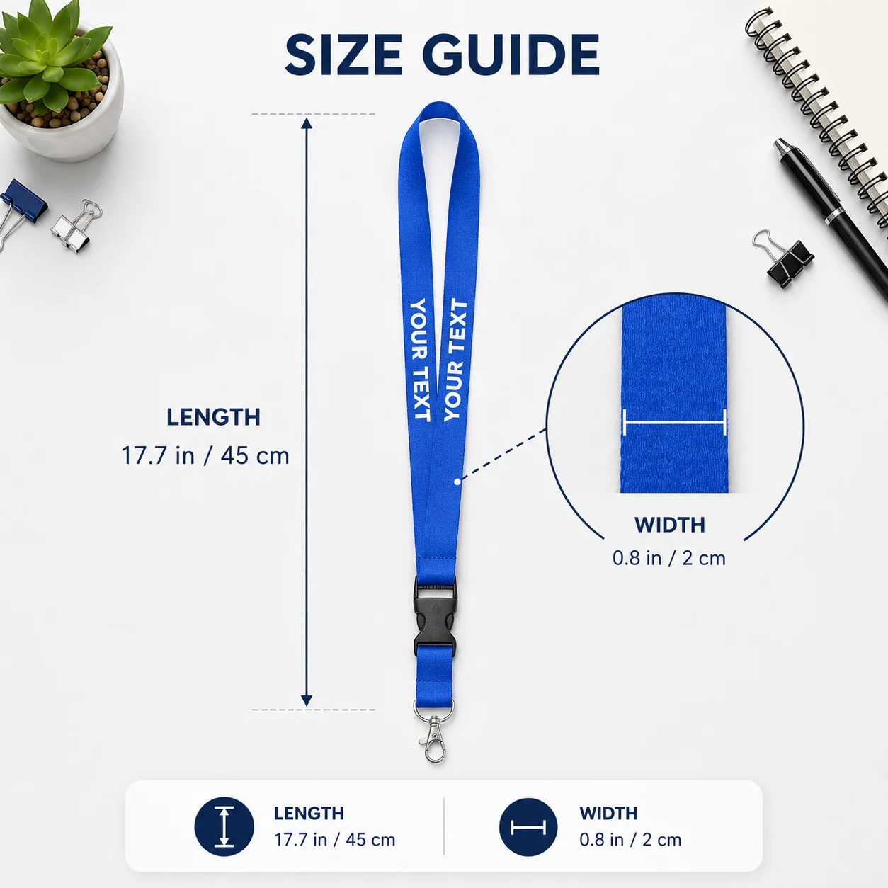 Personalized Custom Lanyard Customized Text Logo Neck Strap Detachable Buckle for ID Badge Card Holder Office Staff Event Gift