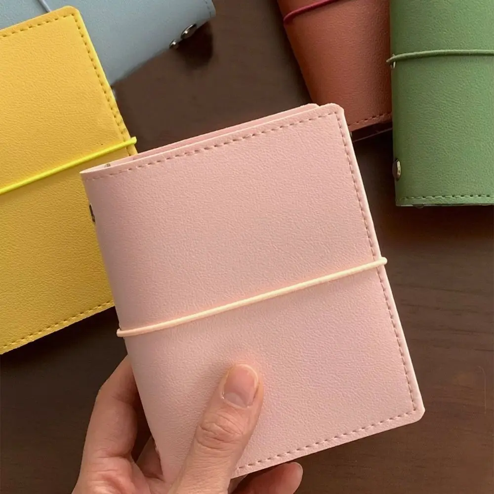 Creative M5 หลวมโน้ตบุ๊ค PU หนังหน้าเปล่า Mini Pocket Notebook Diary 50 แผ่น DIY Binder Notebook โรงเรียน