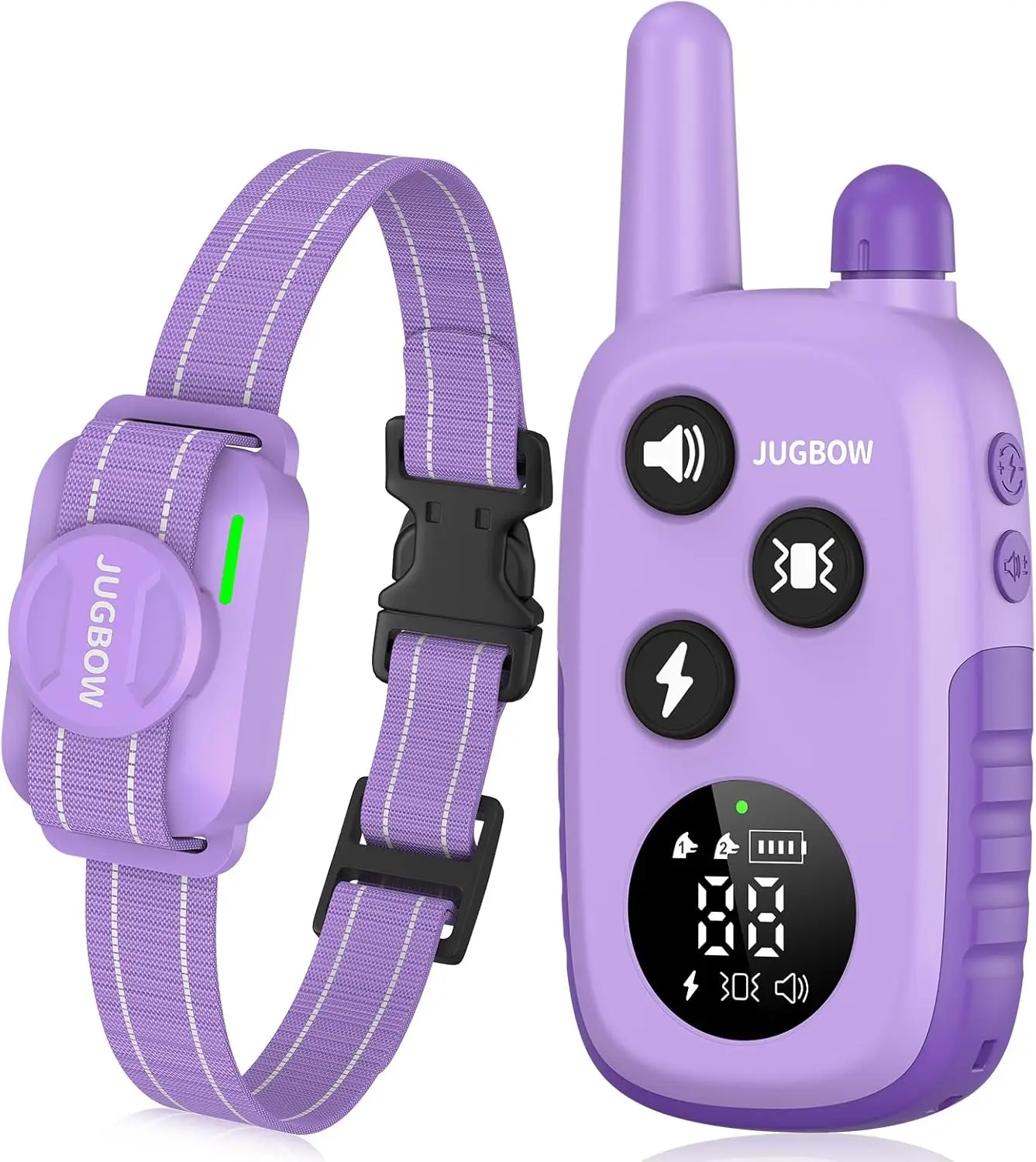 

Ошейник для дрессировки собак, 4200 футов, перезаряжаемый водонепроницаемый электронный воротник IPX8 с звуковым сигналом/вибрацией/статическим, фиолетовый