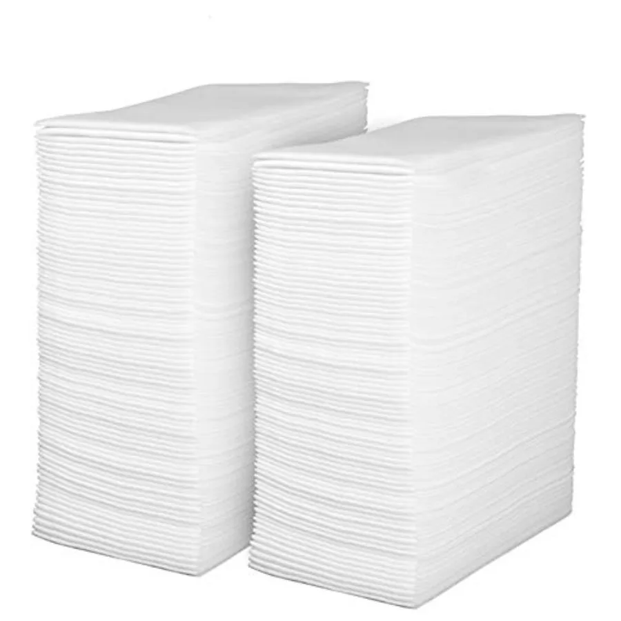 

Linen Feel Disposable Guest Towels - Cloth Like White Paper Hand Napkins 200 Pack - Highly Absorbent, Soft Fancy Guest Hand Tow