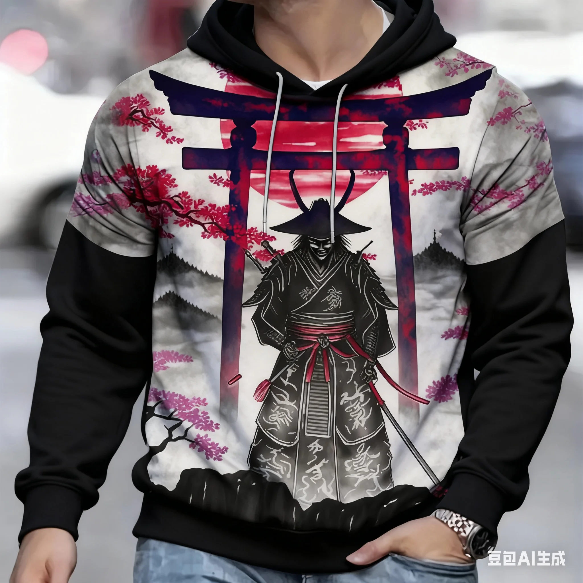 

Japan Samurai 3D Print Men's Hoodies Fashion Comfortable High Quality Clothing Autumn and Winter Casual Sweatshirts Street Coat