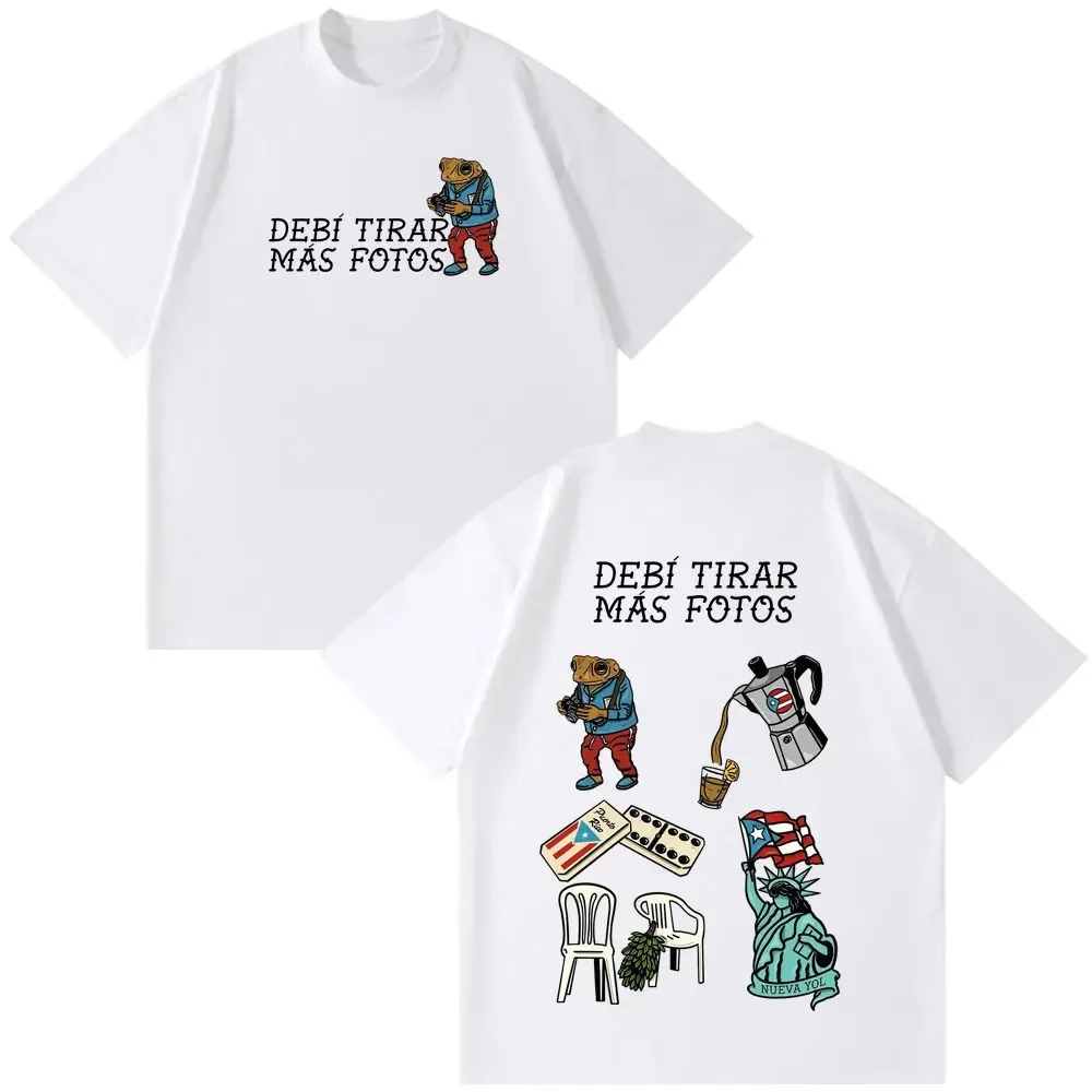 Rapper Bad Bunny Debi Tirar Mas Fotos DTMF Tour T-Shirt, Unisex Fashion Hip Hop Cotton Aesthetic Casual Womne And Men T-Shirt