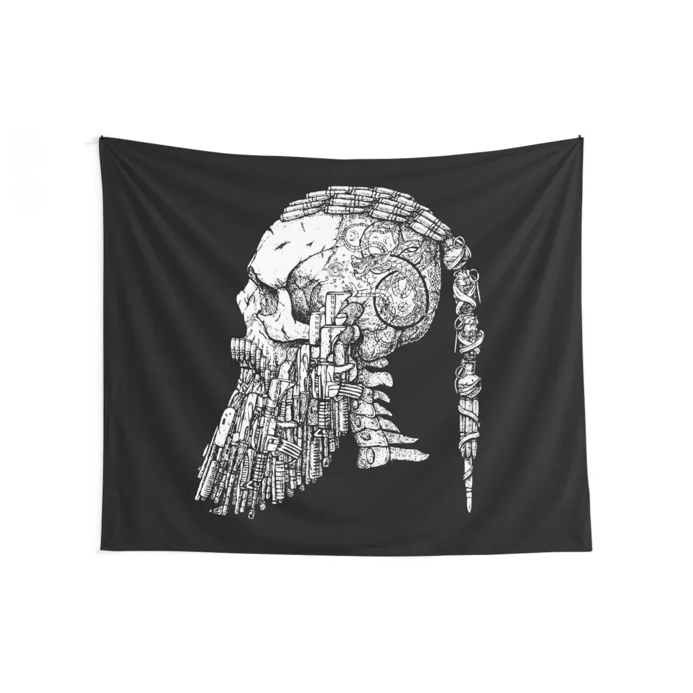 Bearded Viking Skull Viking Tattoo Ragnar Viking Classic Tapestry Bedrooms Decorations Decor For Bedroom Tapestry