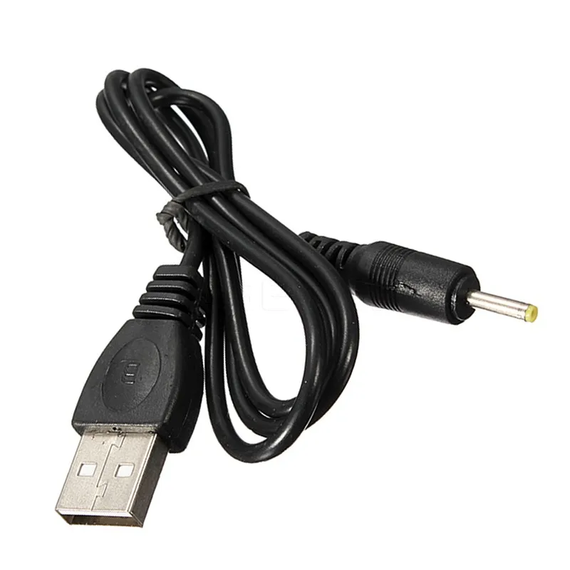 Universal Black 70cm 5V 2.5mm USB Power Supply Cable for Tablet USB Charger Cable Jack Wholesale