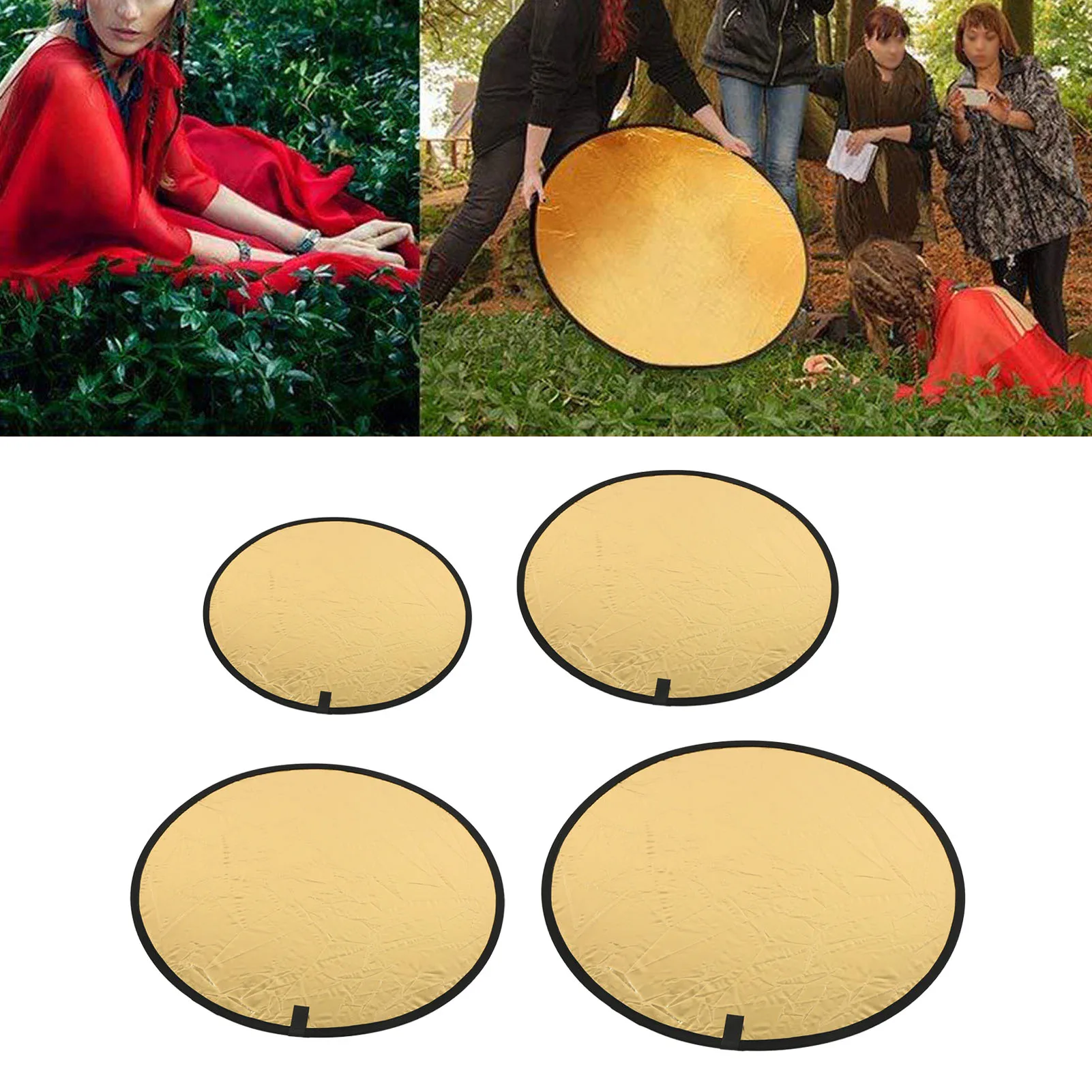 Light Reflectors for Photography Silver Gold 2 In 1 Reflector Portable Mini Round Light Reflector for Photography Photo Lighting