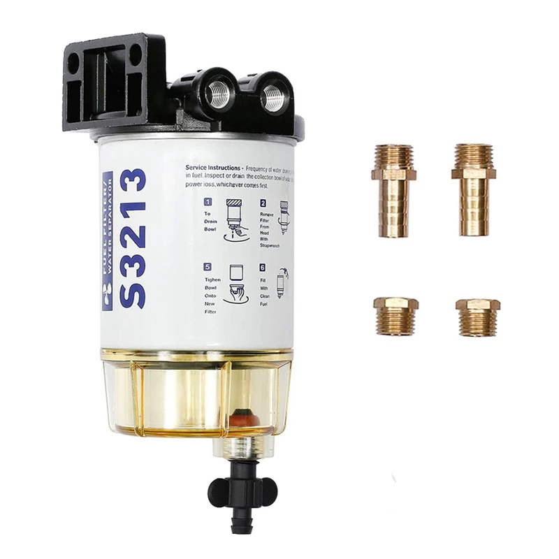 New Boat 3/8 Inch NPT Fuel Water Separating Filter System S3213 For Mercury -Marine Outboard Motor Replacement Spare Parts