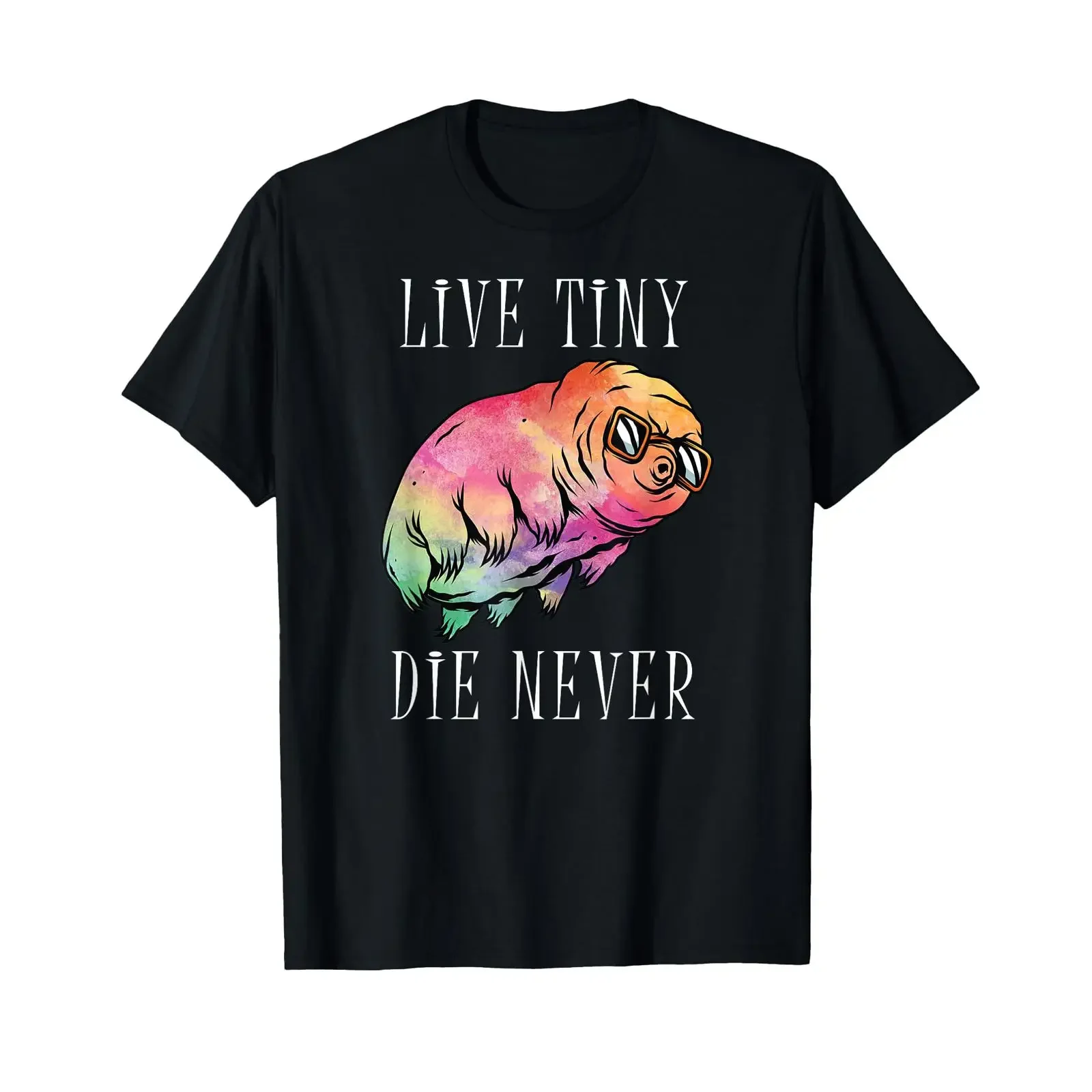 Live Tiny Die Never Water Bear Tardigrade Science Teacher T Shirt vintage Washed Top For Everyday Wear streetwear Soft