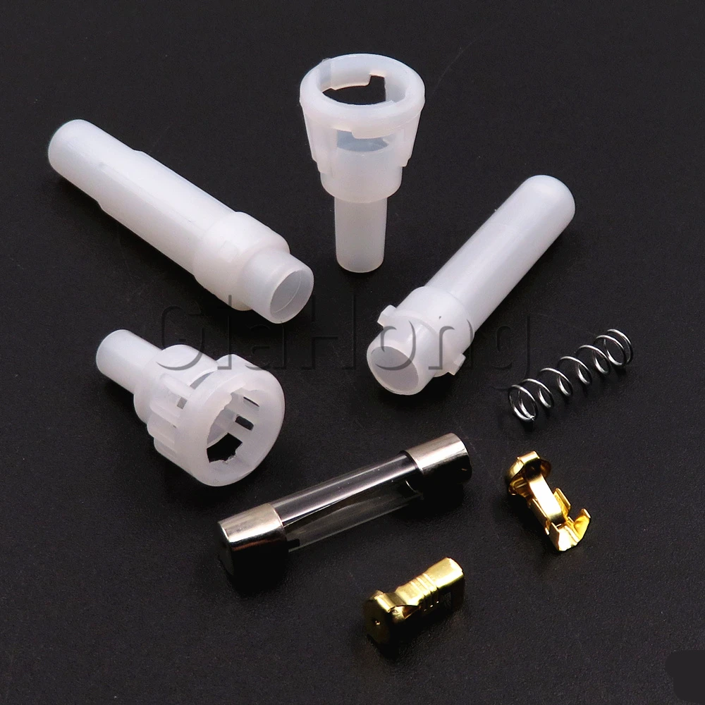 1 Set AC Assembly BX3012 6x20mm Lantern Shape Glass Fuse Holder BX3012A 6*20mm Screw Type White Fuses Box