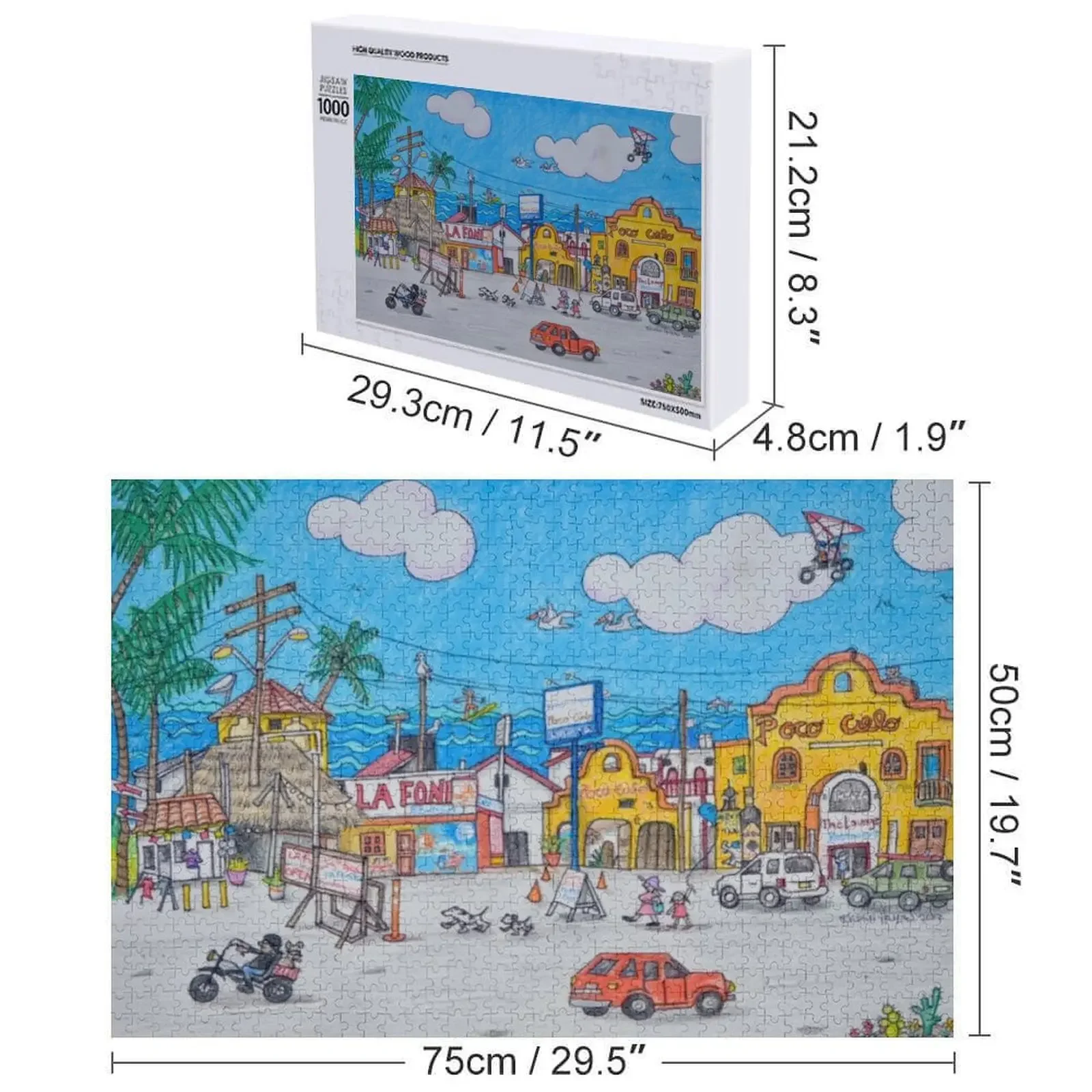 Poco Cielo Bar e Restaurante Quebra-cabeça Quebra-cabeça Nome Personalizado Quebra-cabeça Foto Personalizado