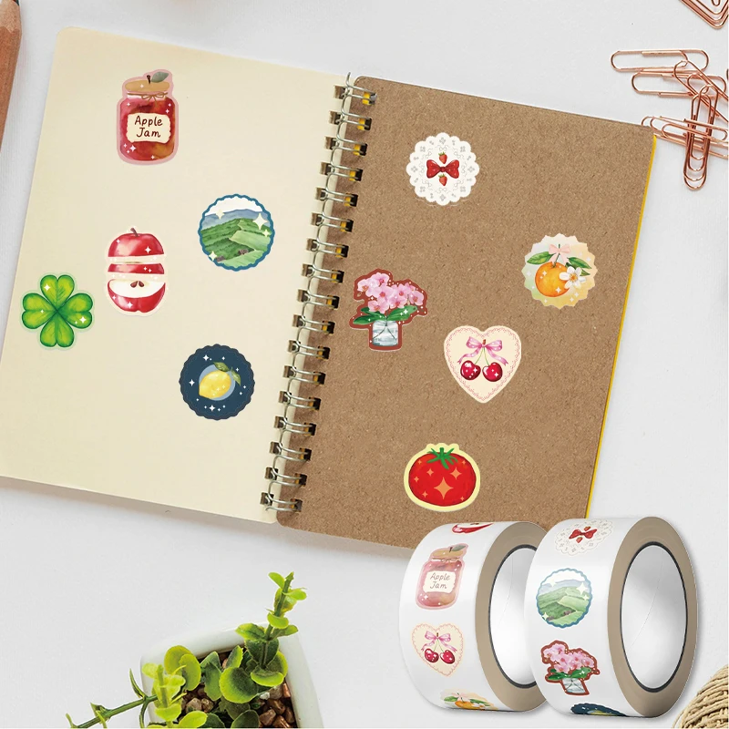 500 قطعة عنصر الكرتون لفة ملصق الجمالية الكتابة على الجدران زجاجة ماء صندوق أدوات مكتب محمول الأمتعة مذكرات الهاتف البلاستيكية الشارات مقاوم للماء #6