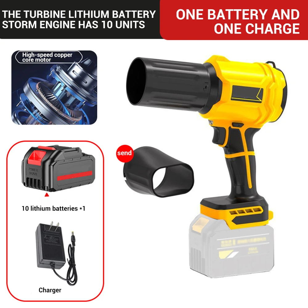 

1000W Handheld Fan Air Blower Stepless Speed Cleanner Dust Blower Electric Violent Air Gun for Makita 21V Battery Thrust 550g