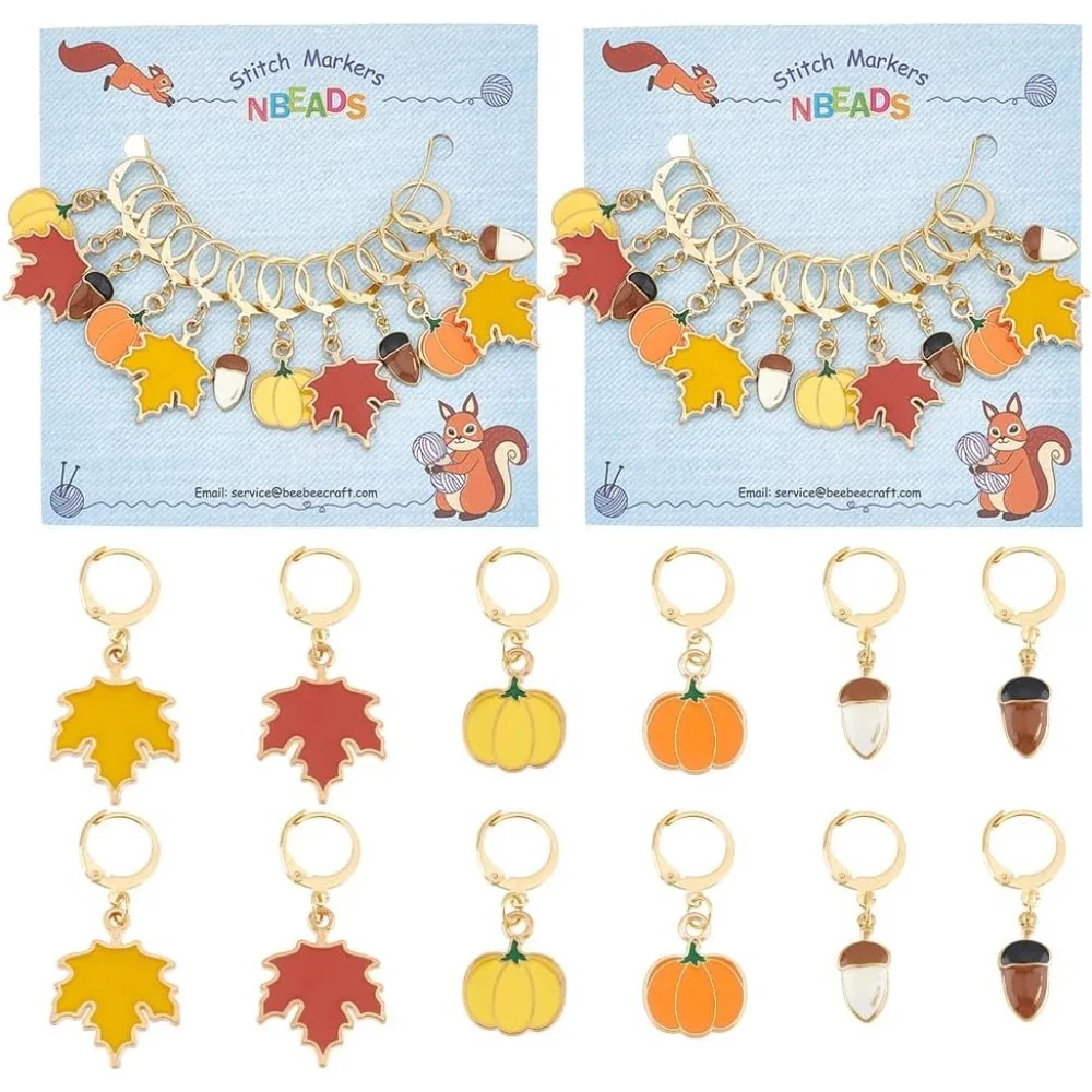 

12 шт. маркеры для стежки растений, эмаль из сплава, маркеры для вязания крючком, шармы, маркеры для фиксации стежков, ручная работа, подарок, вязание, плетение