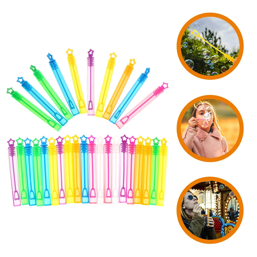 

30 Pcs Empty Bottle of Homemade Bubbles Cartoon Wands Making Stick Makers for Park Machine Kids Mini Summer Toy Lovely Portable