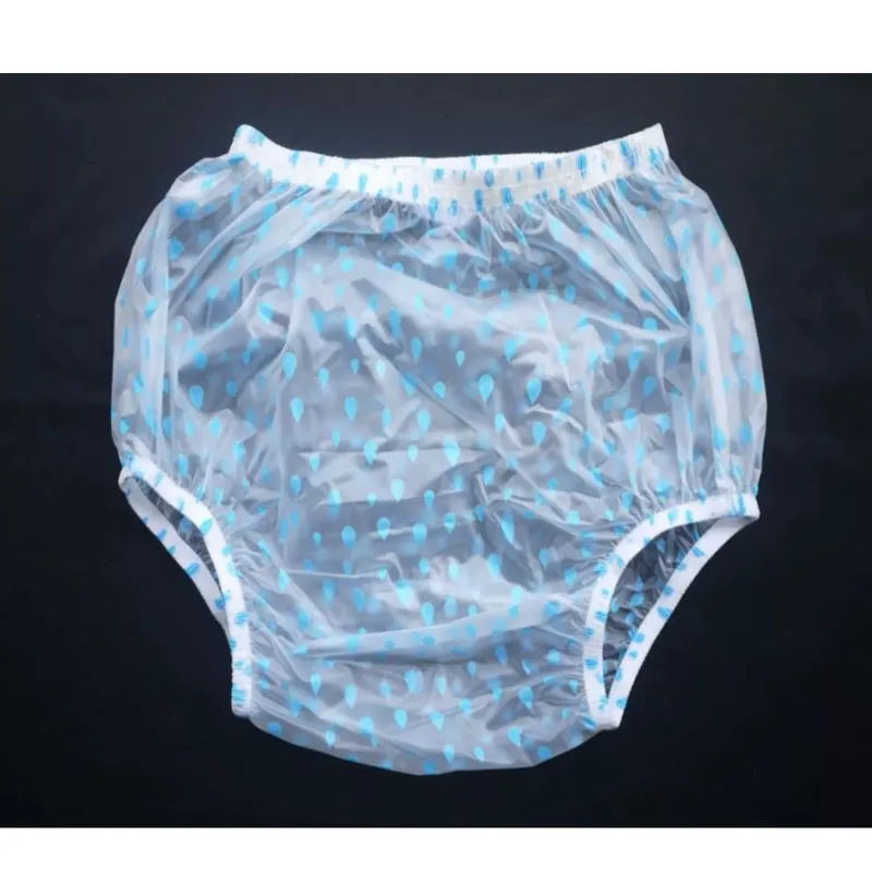 

ABDL Large Soft PVC Plastic Underpants Adult Baby Diaper Coat Reusable Waterproof Incontinence pants Couple Transparent Panties