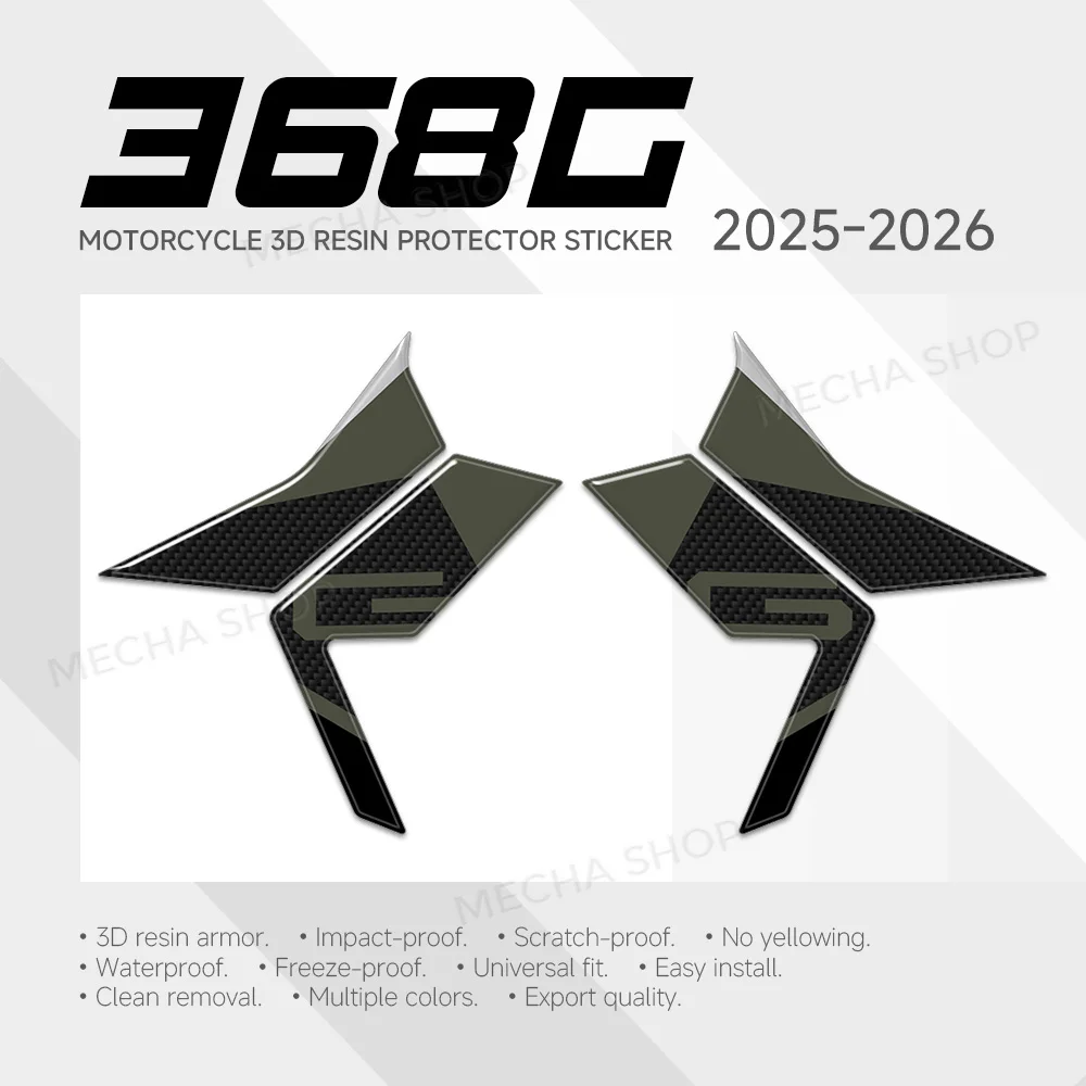 Radiator Spoiler Protection For Zontes 368G 368 G 2025 2026 Motorcycle Sticker Kit 3D Decal Waterproof