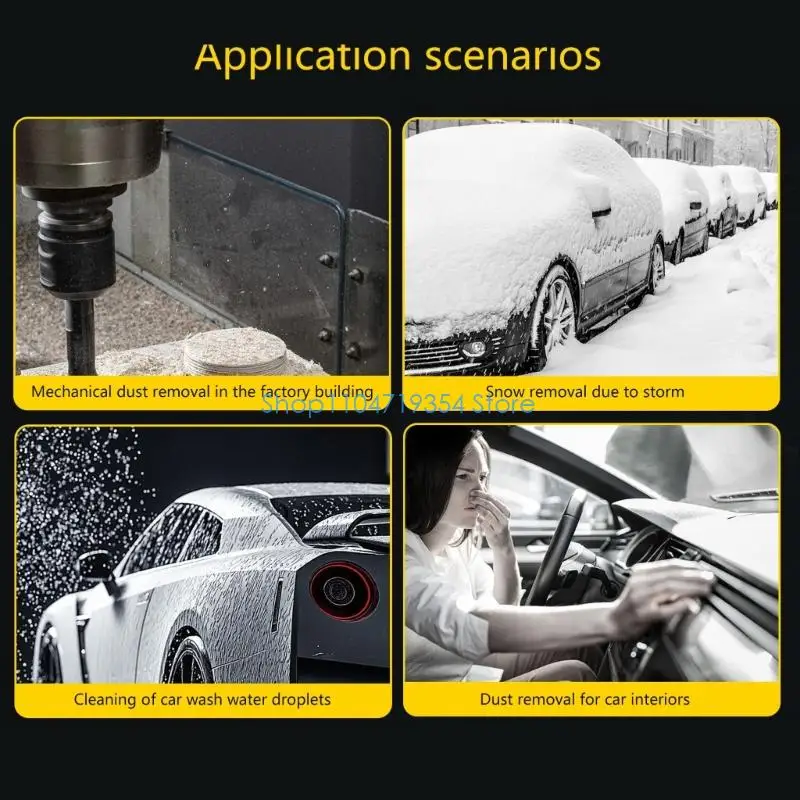 0XLD Cordless Blower Light Weight Handheld Air Blower 32000RPM Brushless Motor Blower Powerful Wind Snow Blower