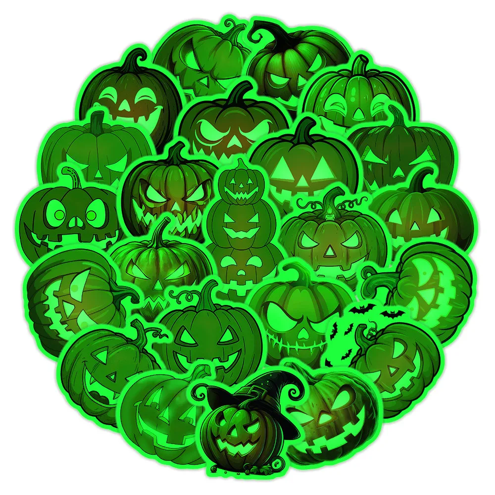 25Pcs Halloween Pumpkin Head Cartoon Doodle Stickers, Funny Holiday Decals for Phone, Laptop & Gift DIY Peel Joy Sticker Store