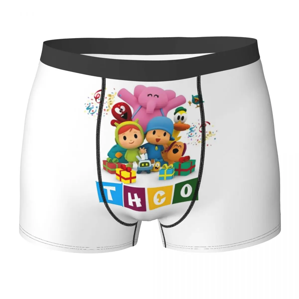 Plush Dolls P-POCOYO Boxershorts 3D Pouch Underwear High Quality Customs Boxer Brief Elastic Men Panties Large Size