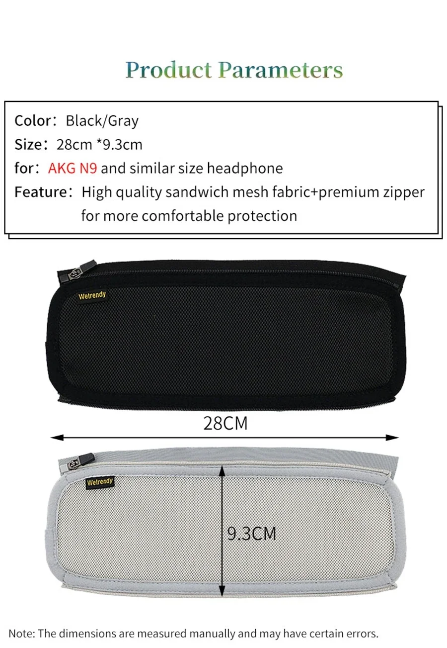 YAYINCC Kopfhörer-Kopfbügel-Abdeckung für AKG N9 Kopfhörer, Reißverschluss-Kopfbügel-Schutzhülle aus Strickstoff, Hochwertiges Gefühl – Detail 4