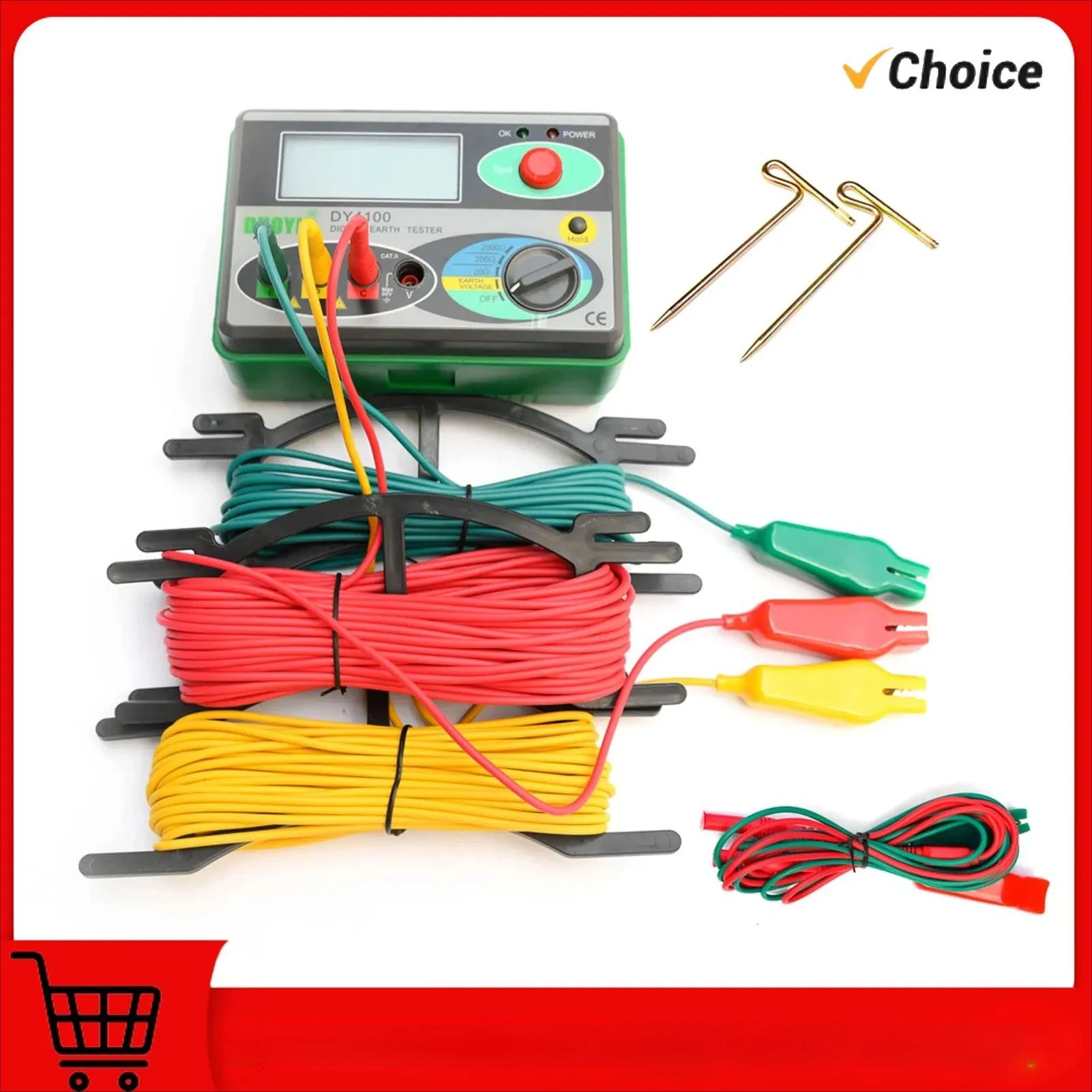 

Ground Resistance Instrument Megohmmeter DUOYI Ground Resistance Tester Digital Grounding Resistance Meter Ground Resistance